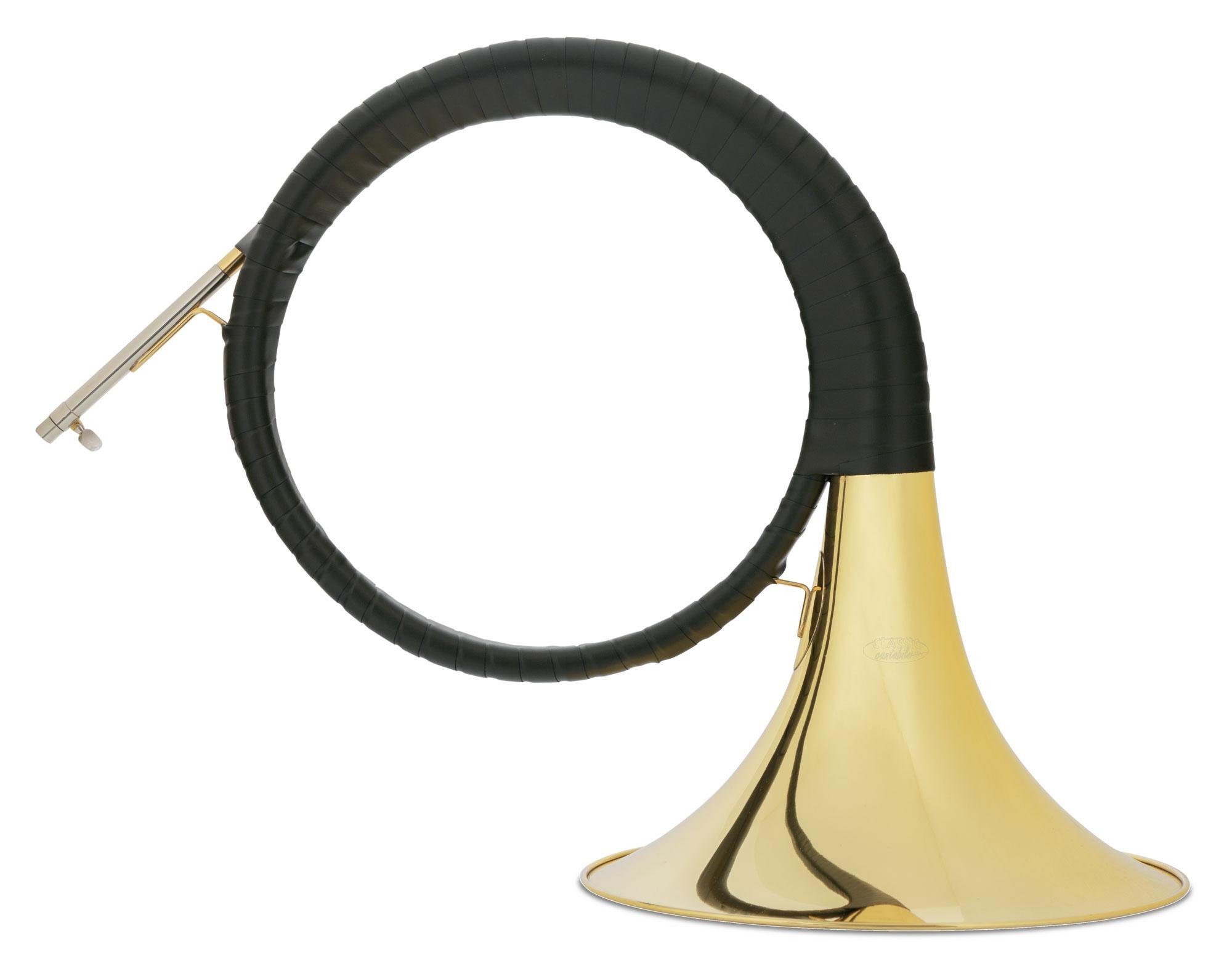Classic Cantabile Signaltrompete Bb-Parforcehorn - Jagdhorn und Signalhorn mit Kluppenzug Bb