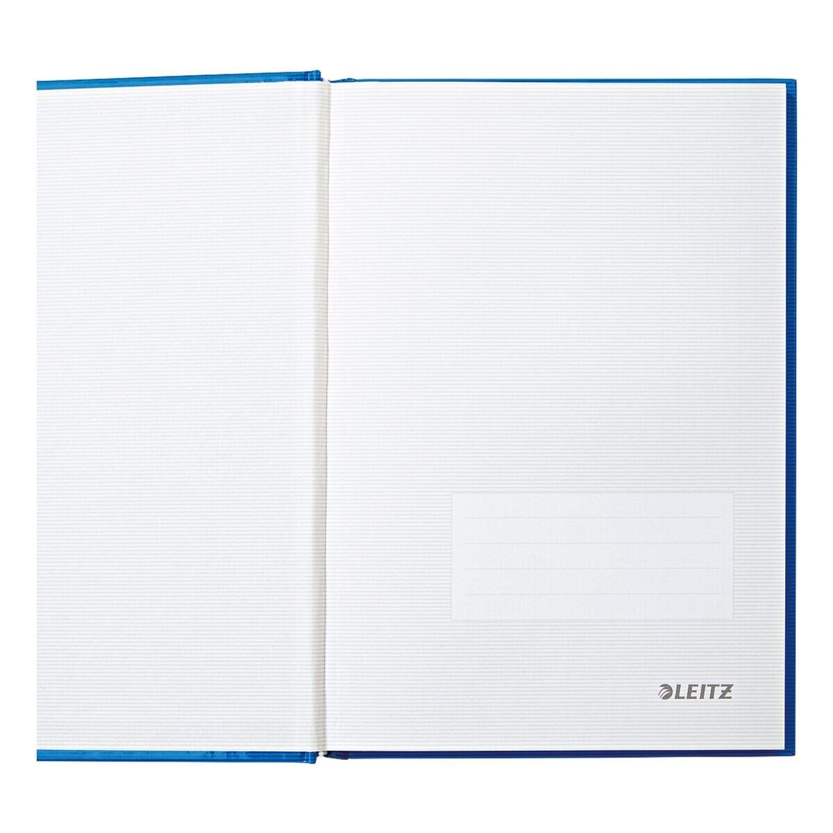 LEITZ Notizbuch Solid Introseiten, Hardcover 4666, mit hellblau kariert