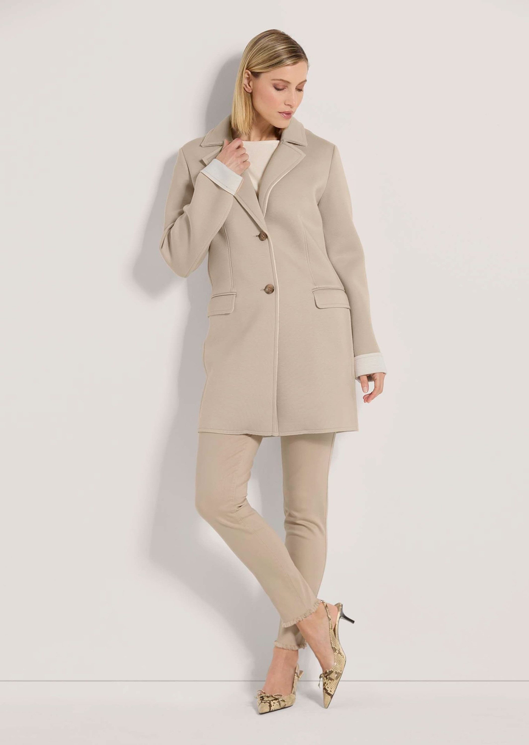 MADELEINE Outdoorjacke Longjacke aus zweilagigem Jersey günstig online kaufen