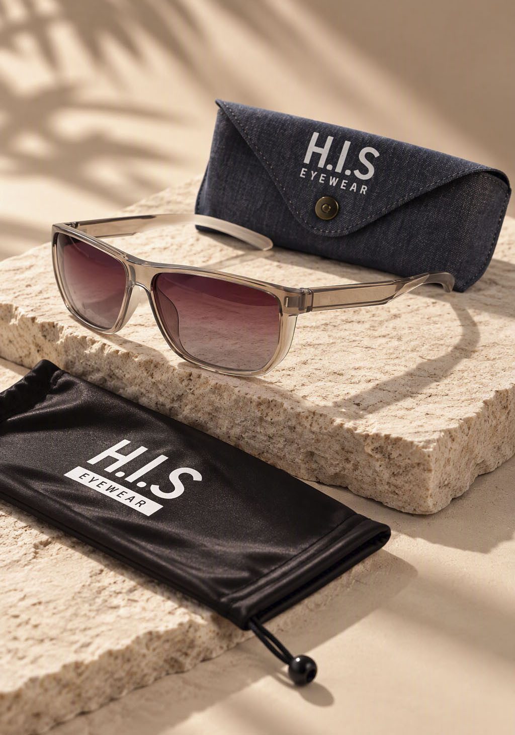 H.I.S Sonnenbrille Polarisierende Gläser reduzieren störende Reflexionen beim Tragen (Set, 3-St., inklusive Softbeutel und Etui) sportlich-modischer Stil für SI – Bild 2 von 5