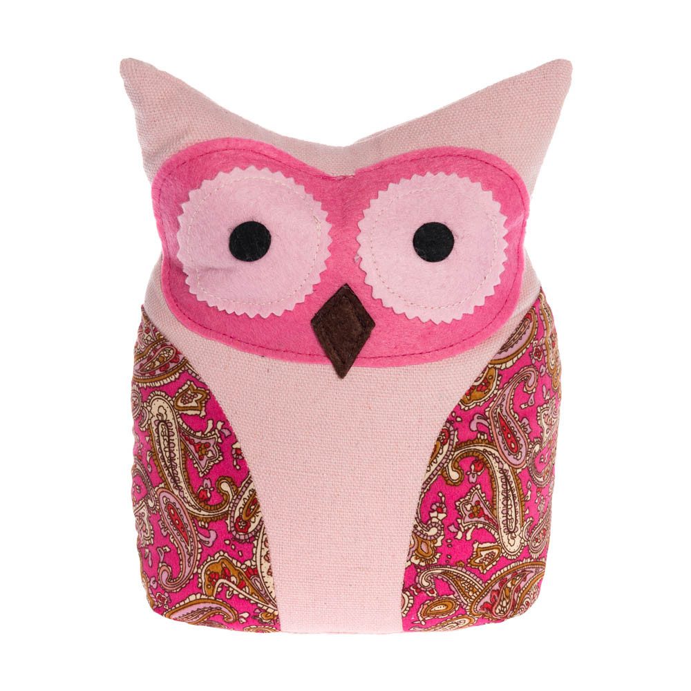 Grafelstein Пол дверной упор Дверная пружина SILA rosa pink Eule mit Sandfüllung Doorstop H21cm Türsack