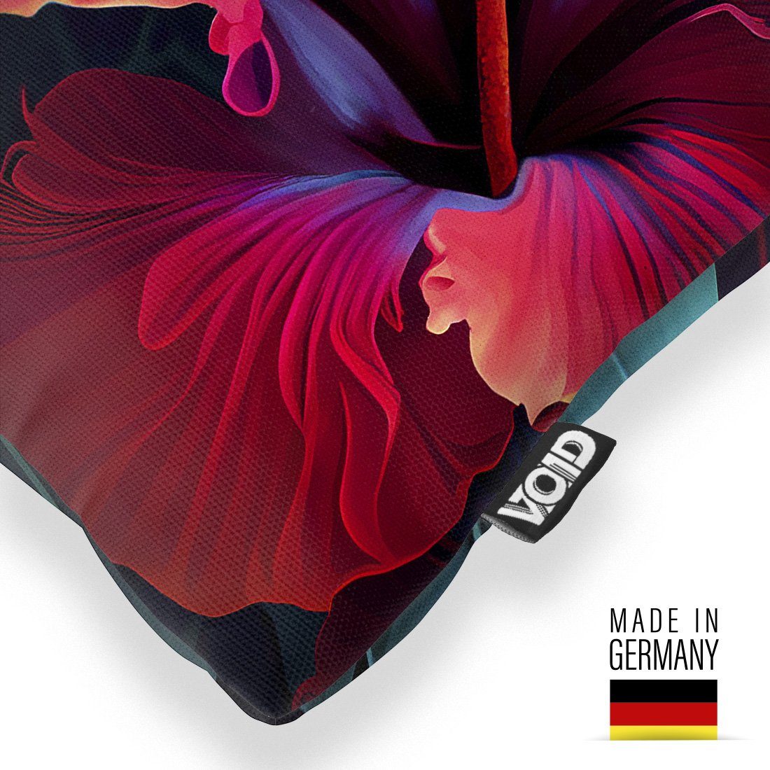 VOID Kissenbezug, (1 Stück), Hibiskus Bild Blumenbild dschungel reise urlaub pflanzen garten gewäc