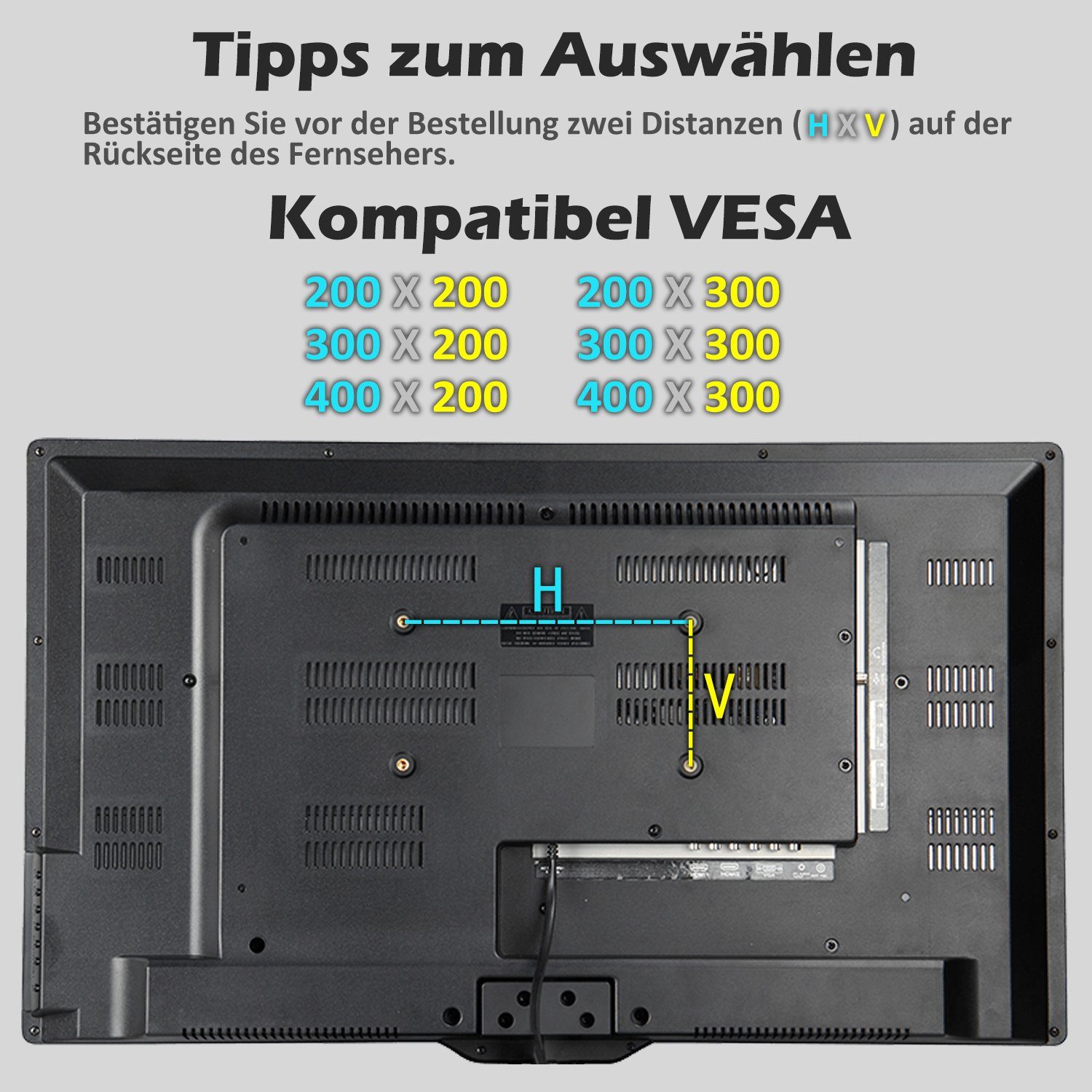 muchen TV-Wandhalterung TV Wandhalterung Fernseher 65" 58" 55" 50" 43" 40"32" Wandhalter, (bis 65,00 Zoll, Fernsehhalterung, Für TCL LG SAMSUNG TOSHIBA PHILIPS HISENSE Fernseher, Für Fernseher 65 58 55 50 43 40 32 Zoll)
