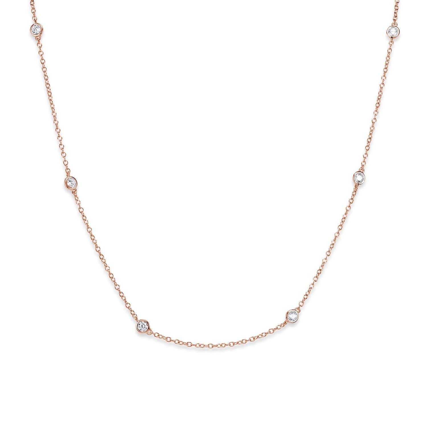 Materia Collierkettchen Damen Collier Rosegold 925 Silber CO-29-Rose, mit e günstig online kaufen
