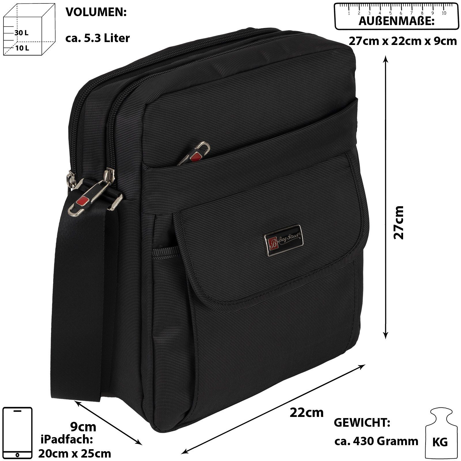 BAG STREET Umhängetasche Bag Street Herrentasche Flugbegleiter Schultertasc günstig online kaufen