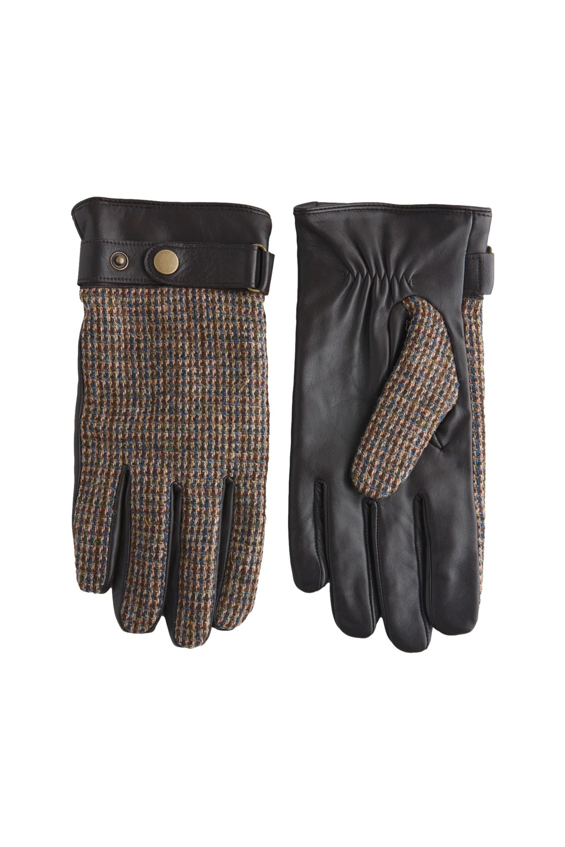 Next Lederhandschuhe Handschuhe aus Harris Tweed und Leder (1-St)