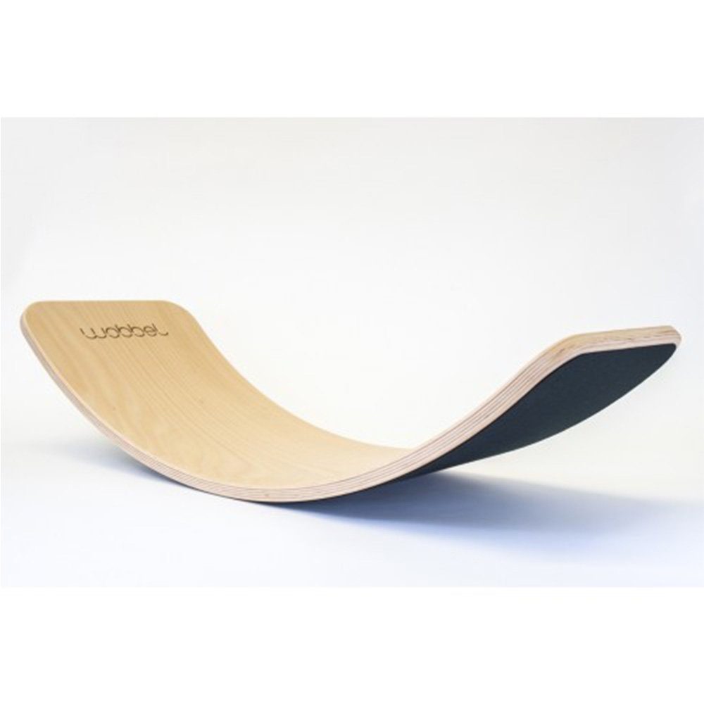 Wobbel Balanceboard Wobbel Board Original - transparent lackiert, Filz schwarz