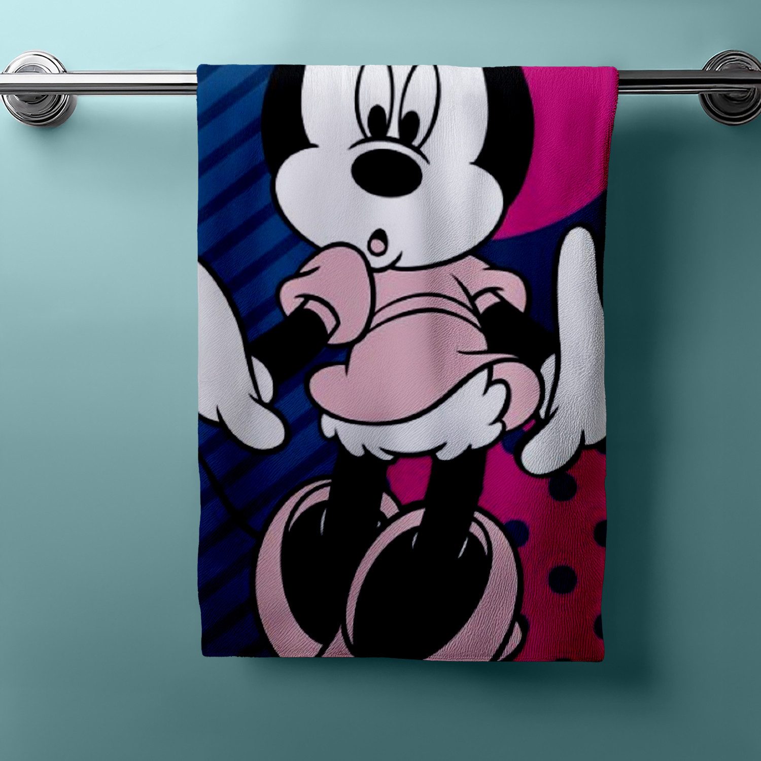BrandMac Handtücher Minnie Mouse Duschtuch Badetuch 60 x 120 cm, (1 Duschtuch, 1-St), Langlebig