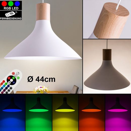 etc-shop Deckenleuchte, Hänge Leuchte Wohn Ess Zimmer Holz Pendel