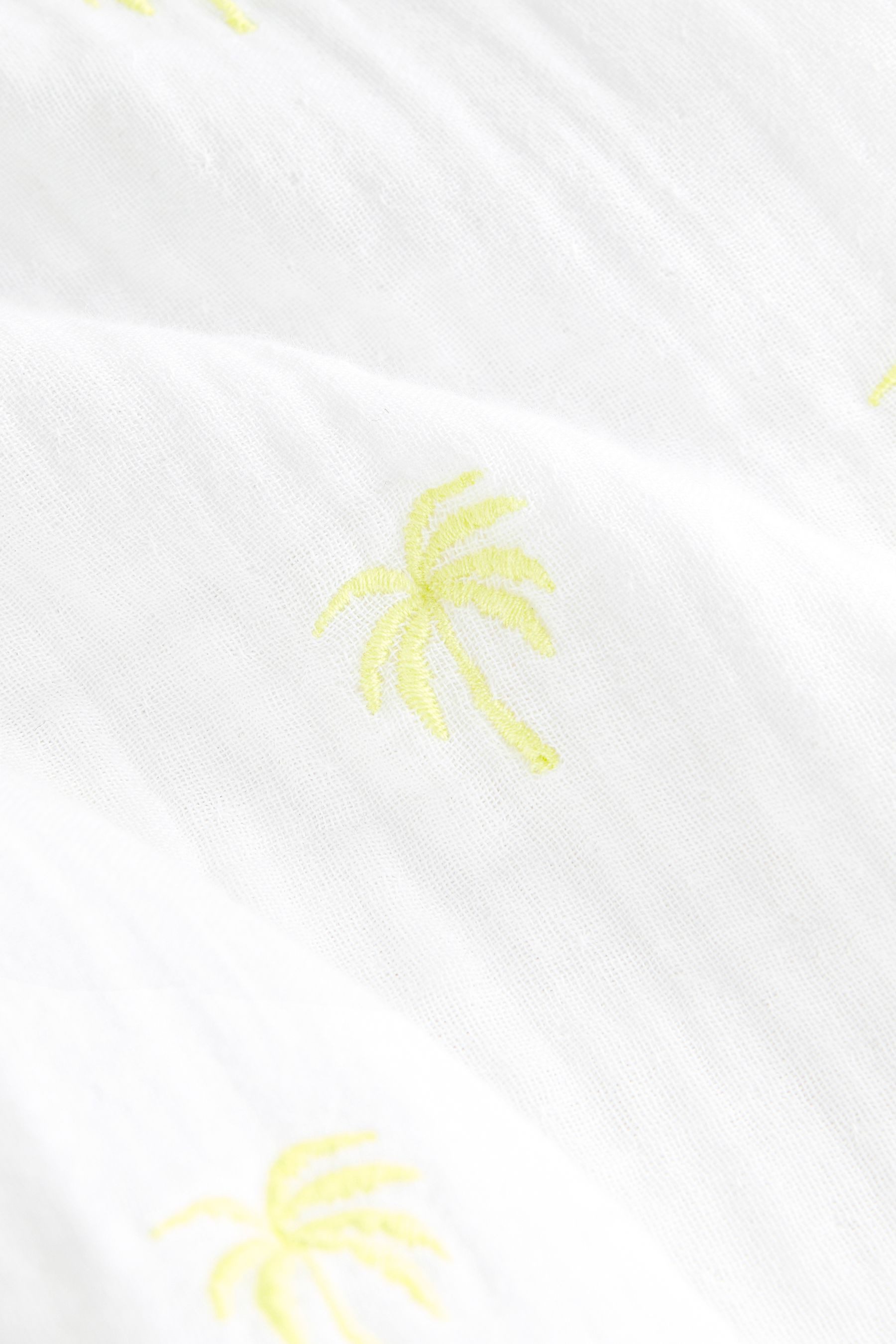 Next Carmenbluse Bardot-Oberteil mit Puffärmeln und Leinenanteil (1-tlg)