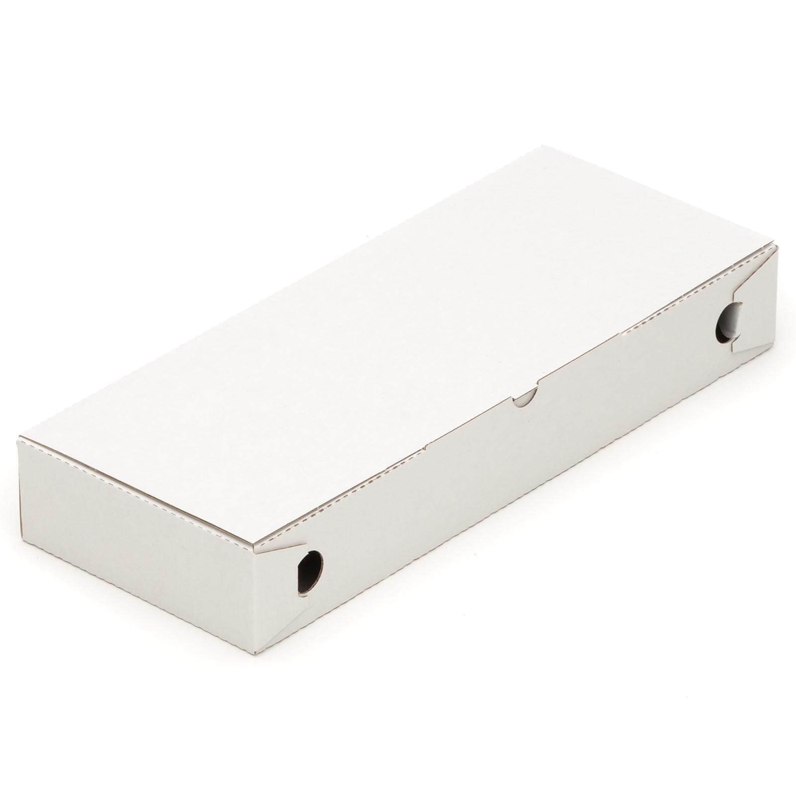 KK Verpackungen Karton, 100 Pizzakartons 400 x 160 x 65 mm Lebensmittelverpackung Weiß