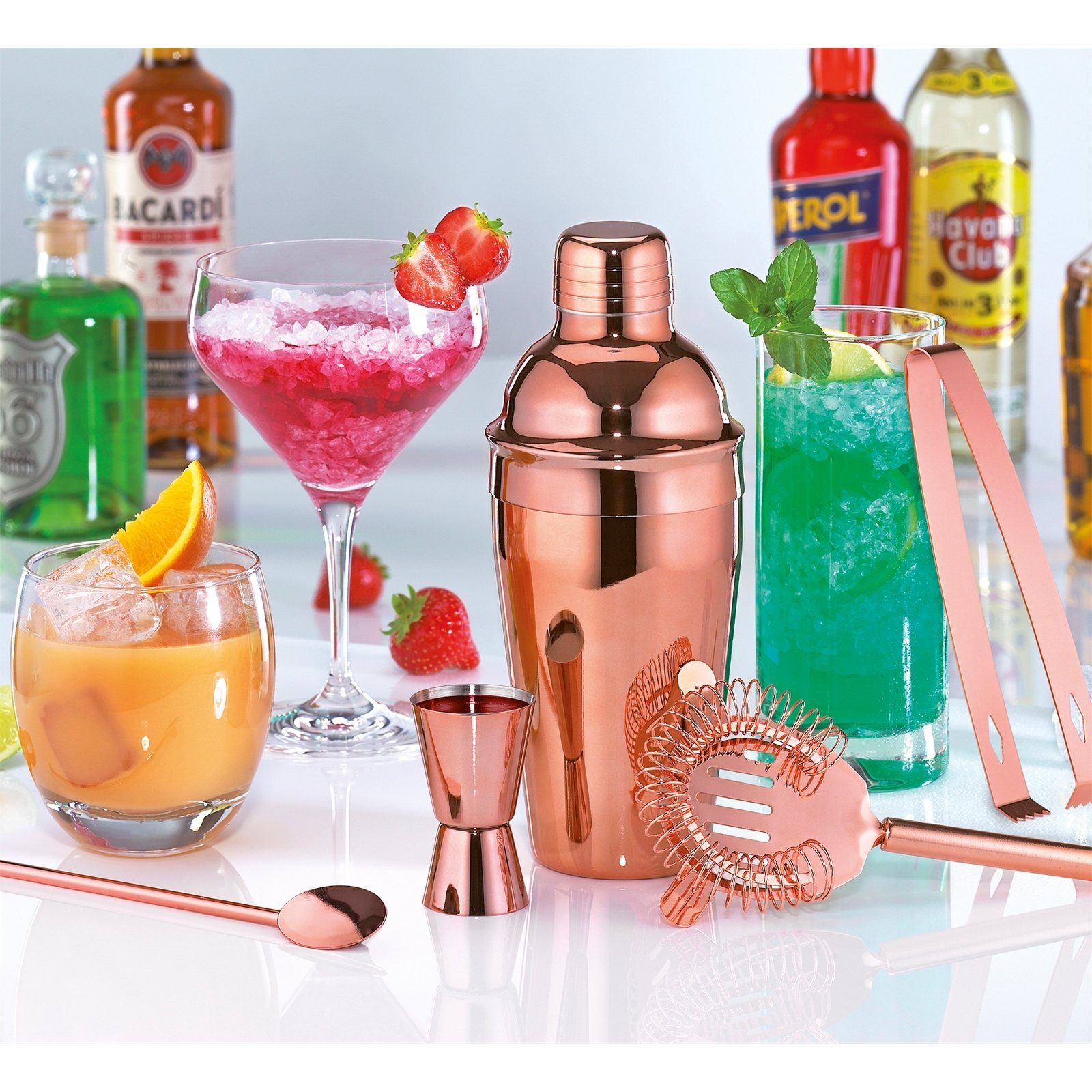 Olympia Cocktailshaker Aus Edelstahl – 240 Mm Hoch Für Perfekte Drinks Zu Hause
