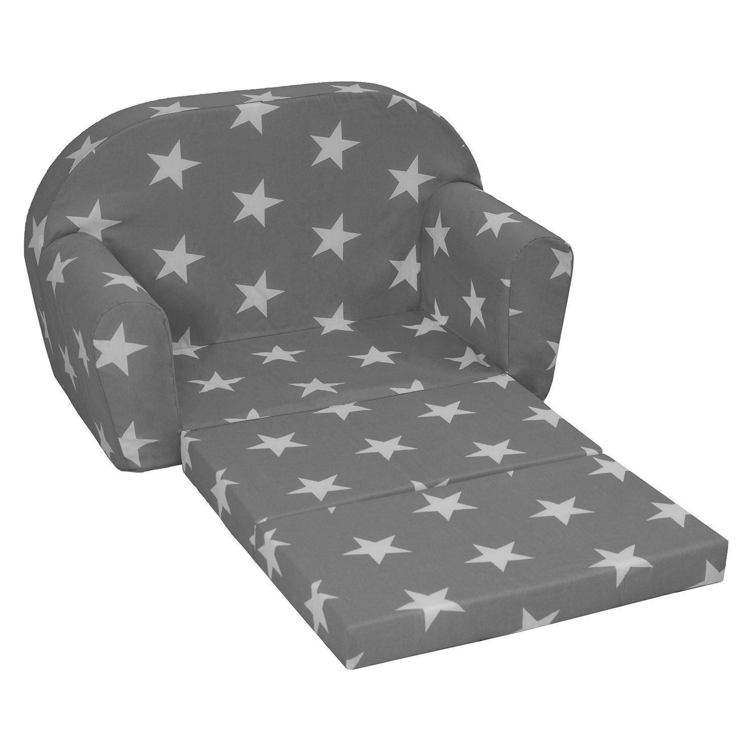 Sun Garden Kindersofa LUCY, Grau, Weiß, Baumwolle, Polyester, ausziehbar, B günstig online kaufen