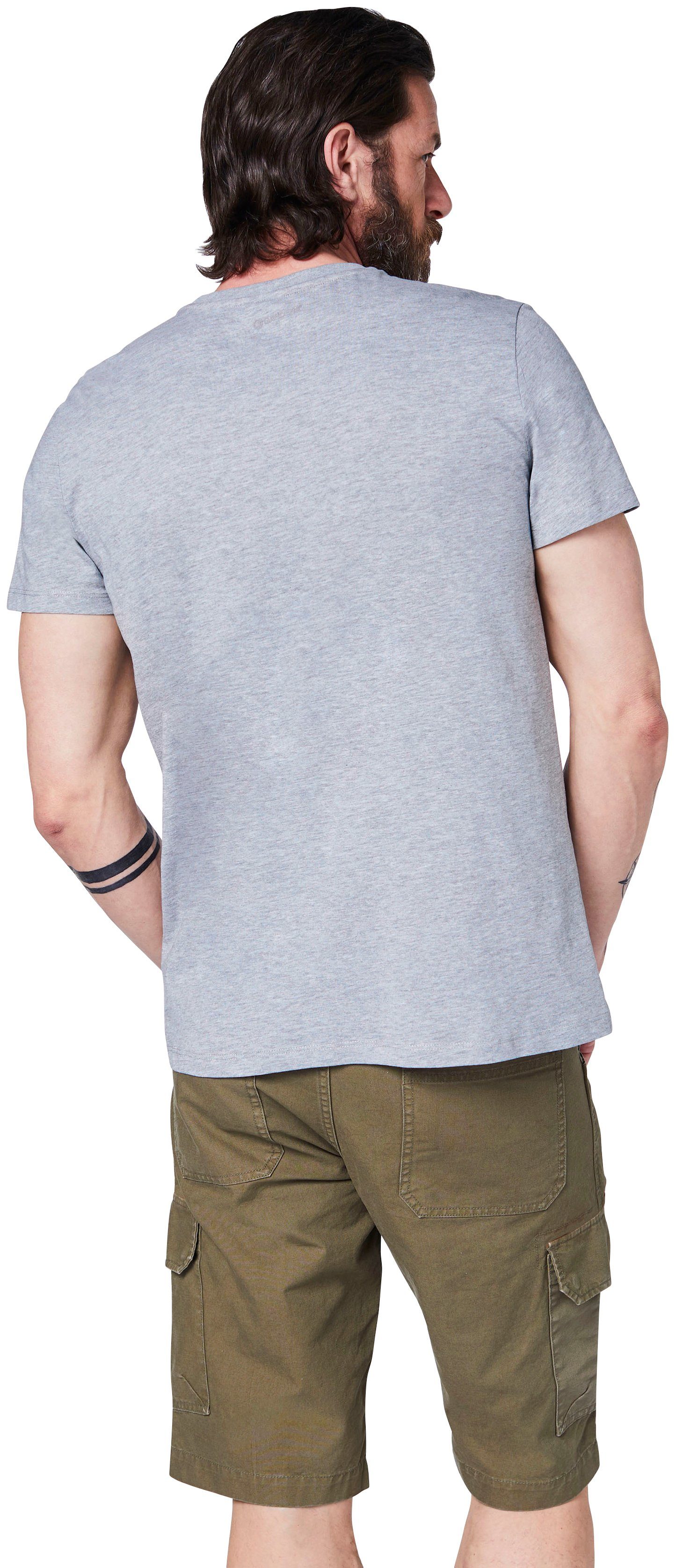 mit Grey Aufdruck T-Shirt Melange GARDENA Light