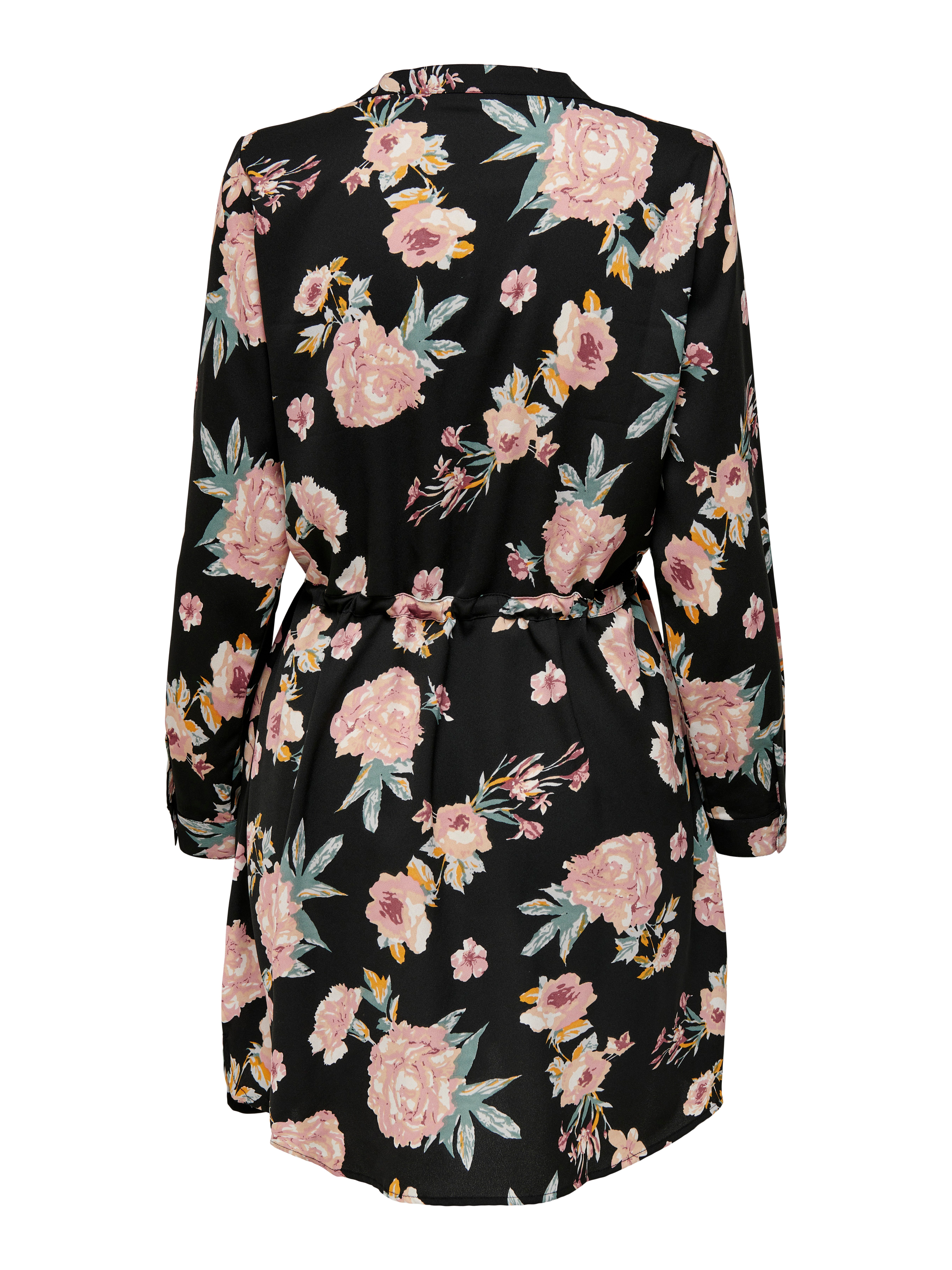 ONLY Druckkleid ONLCORY LIFE L/S V-NECK TUNIC WVN NOOS Sommerkleid mit Taillengürtel