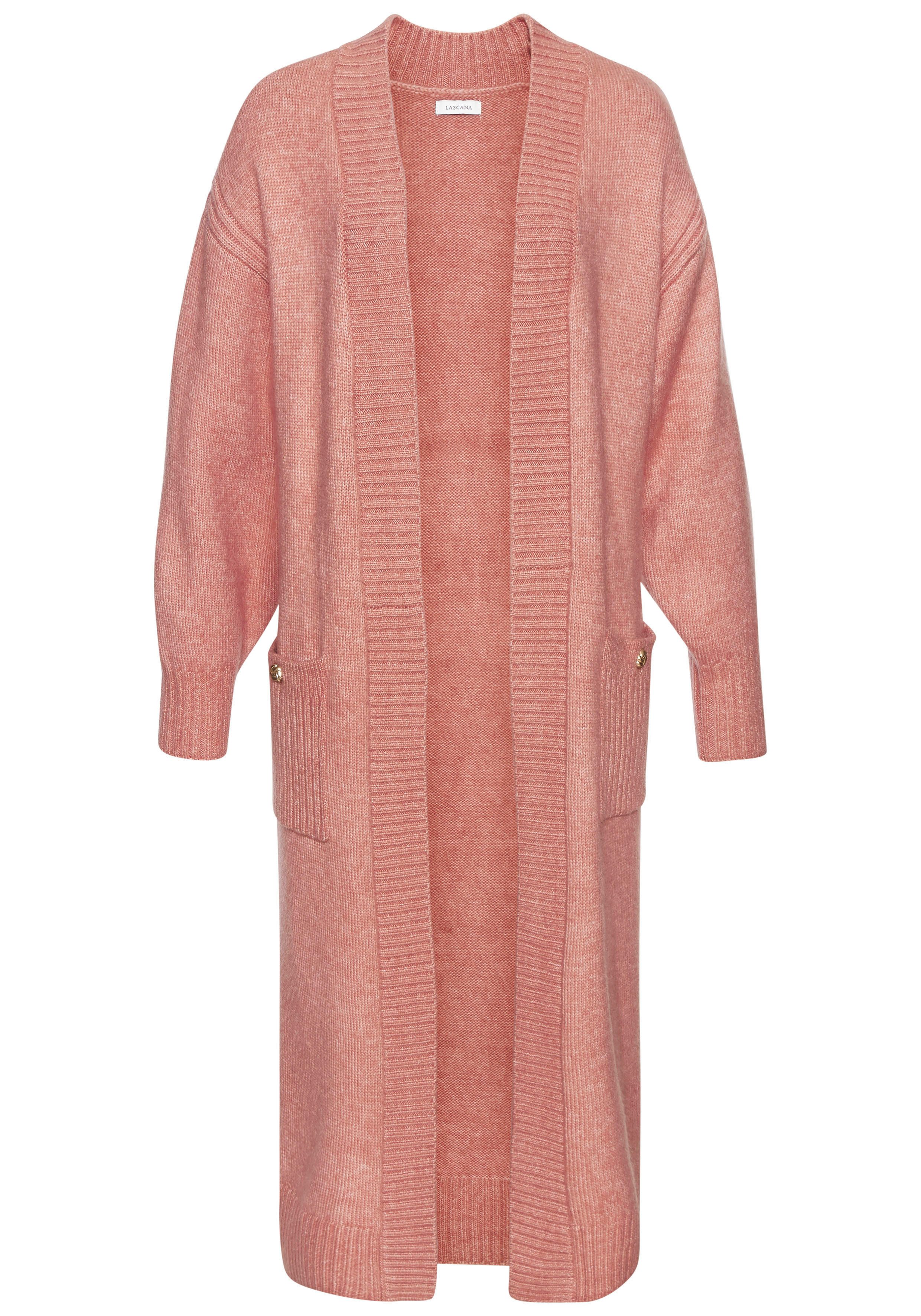 LASCANA Longstrickjacke aus kuscheligem Strick günstig online kaufen