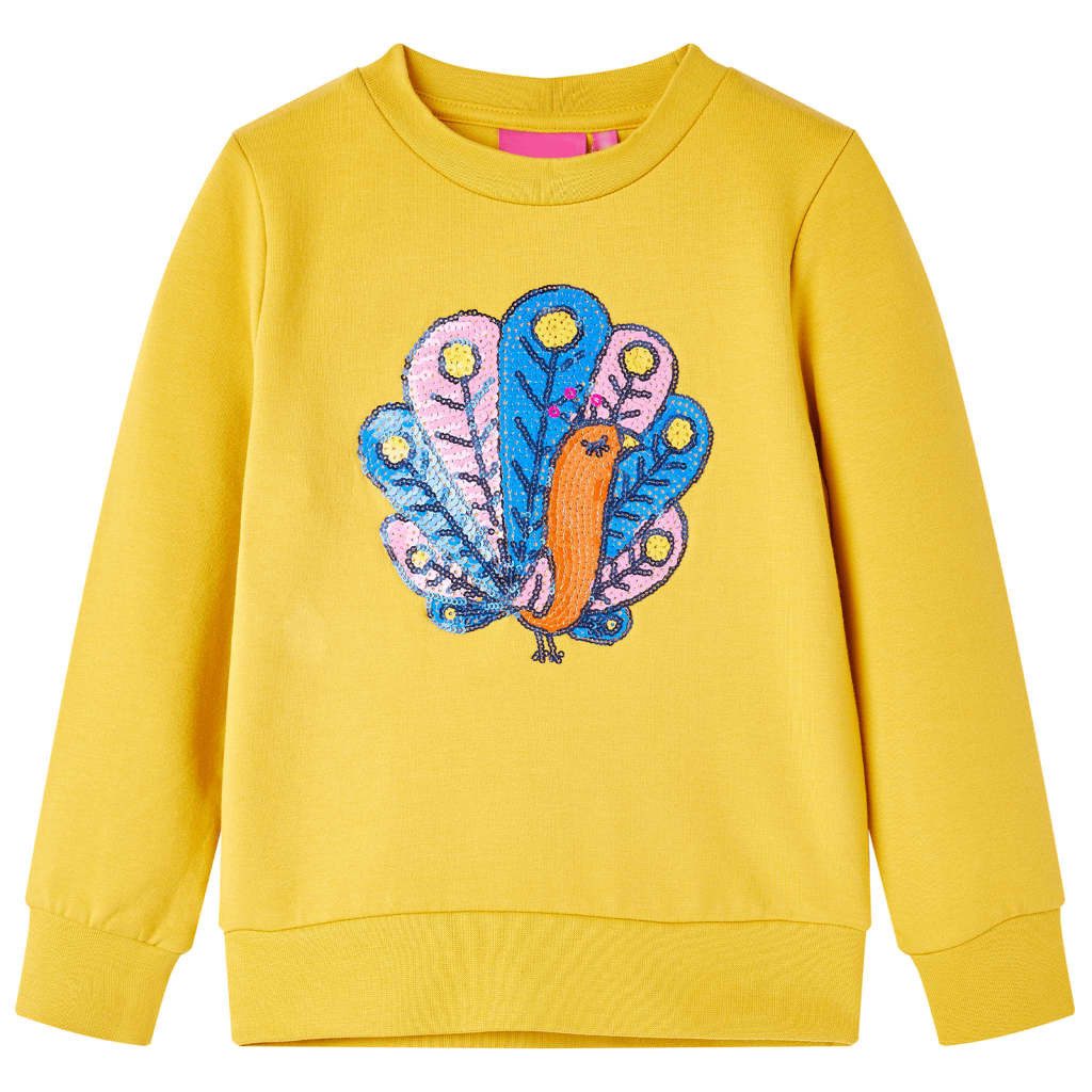 vidaXL Sweatshirt Kinder-Sweatshirt Dunkles Ocker 116