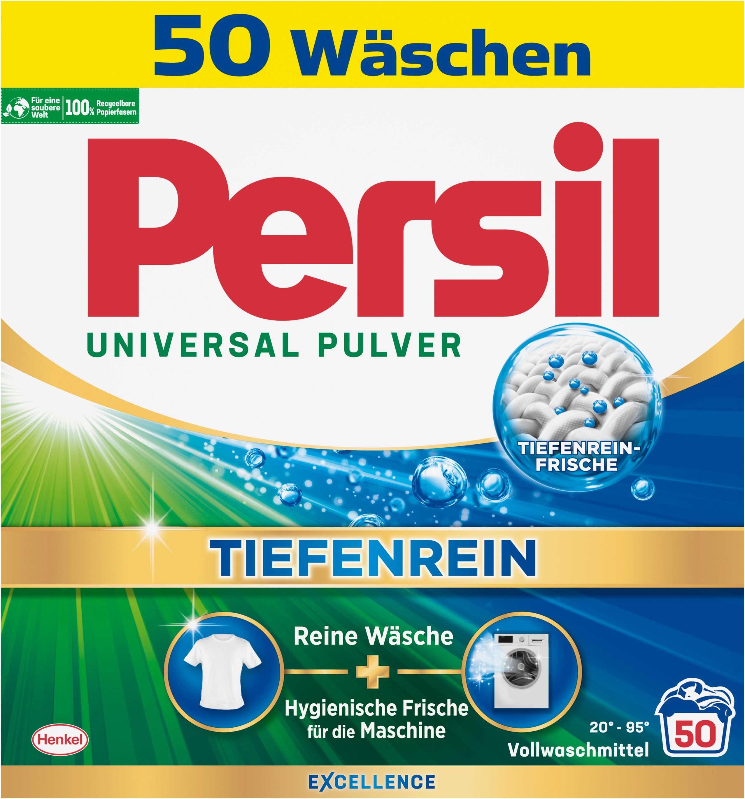 Persil PERSIL Pulver Universal Waschmittel 50WL Inhalt 3,0kg Vollwaschmittel