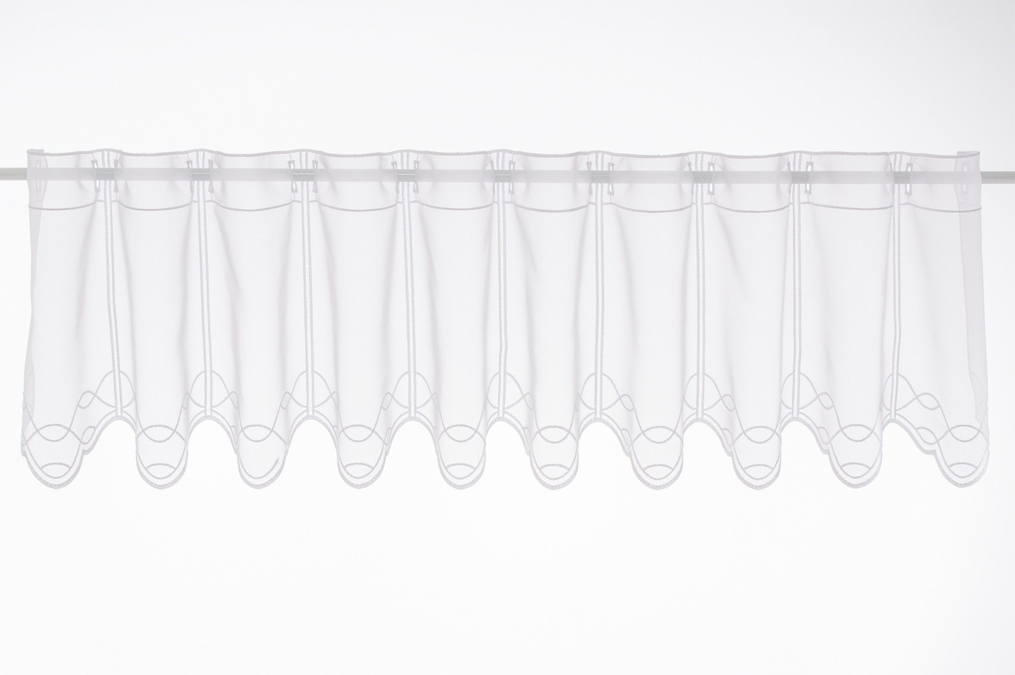 Gardinen Kranzusch Scheibengardine Stickerei auf Voile, Stangendurchzug, tr günstig online kaufen