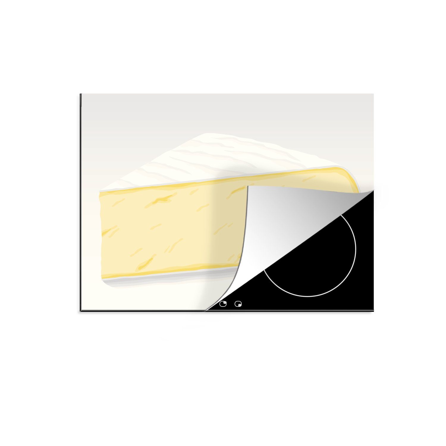 MuchoWow Herdblende-/Abdeckplatte Eine Illustration eines Punkt-Bries, Vinyl, (1 tlg), 60x52 cm, Mobile Arbeitsfläche nutzbar, Ceranfeldabdeckung