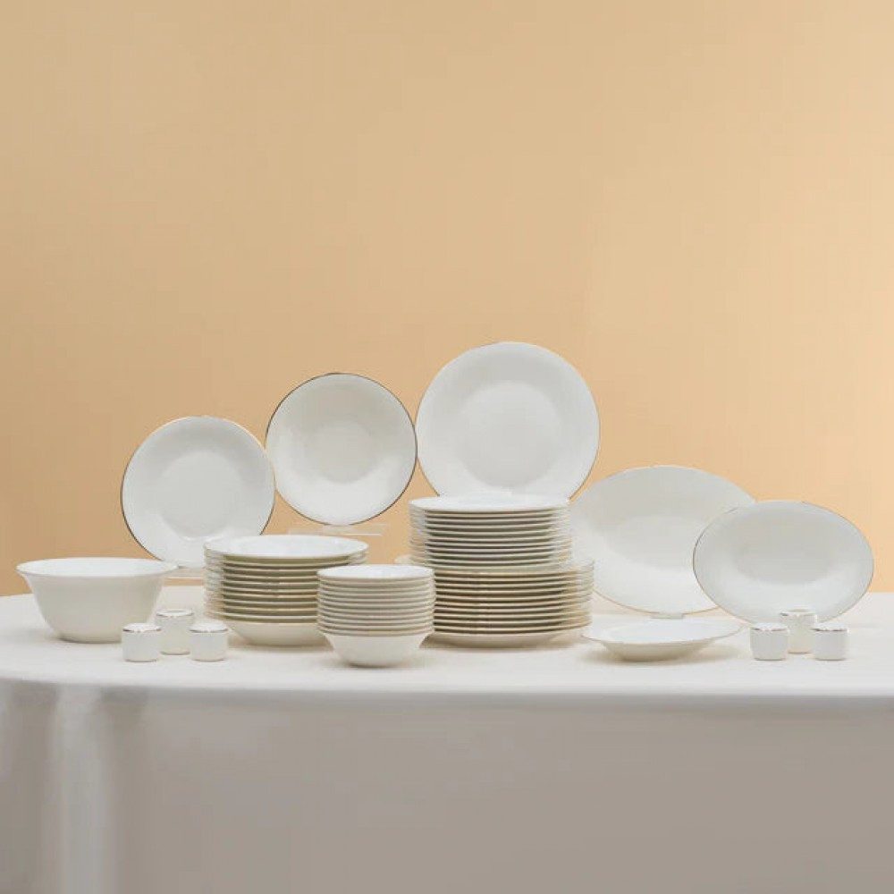Karaca Geschirr-Set Karaca Fine Pearl New Fame 58-teiliges Geschirrset 12 Personen, Gold, Karaca Fine Pearl Fame 58-teiliges Tafelservice für 12 Personen, Gold