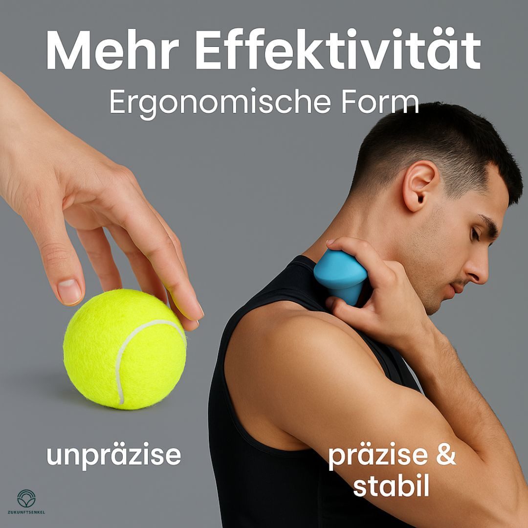 ZUKUNFTSENKEL Faszienrolle Faszienkegel für Wandmontage Tiefengewebsmassage, Selbstmassage für Nacken, Schulter, Rücken, Beine, Muskeln & Faszien 1-tlg., riggerpunkt-Massagegerät