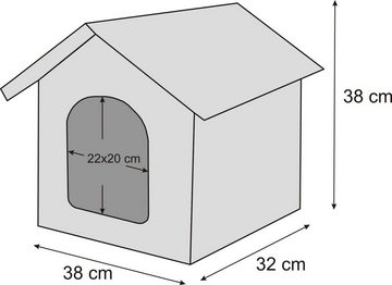 Bjird Tierhaus Hundehütte - Hundehöhle für kleine mittelgroße und große Hunde, Hundeliegen mit herausnehmbarer Dach, Размер S-XXXL, made in EU