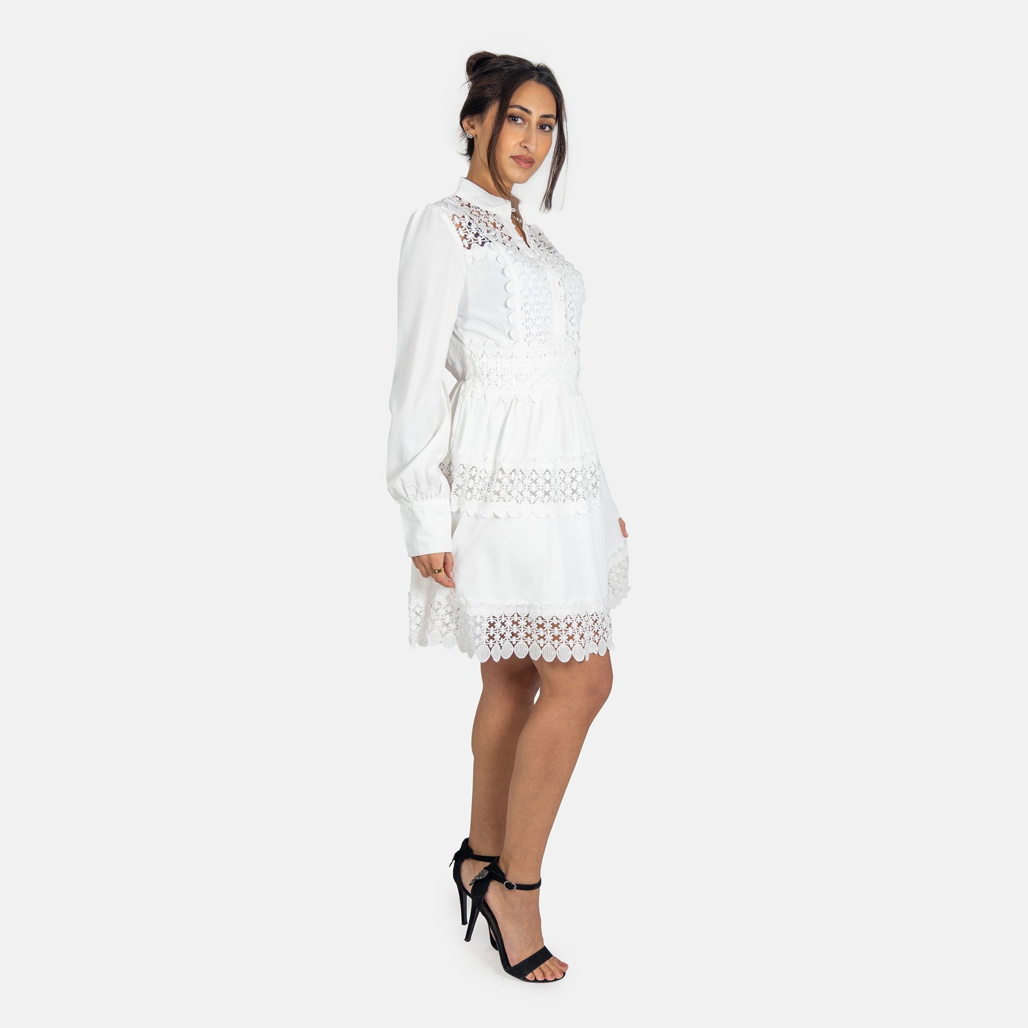 Elara Spitzenkleid Elara Damen Rüschenkleid (1-tlg) günstig online kaufen