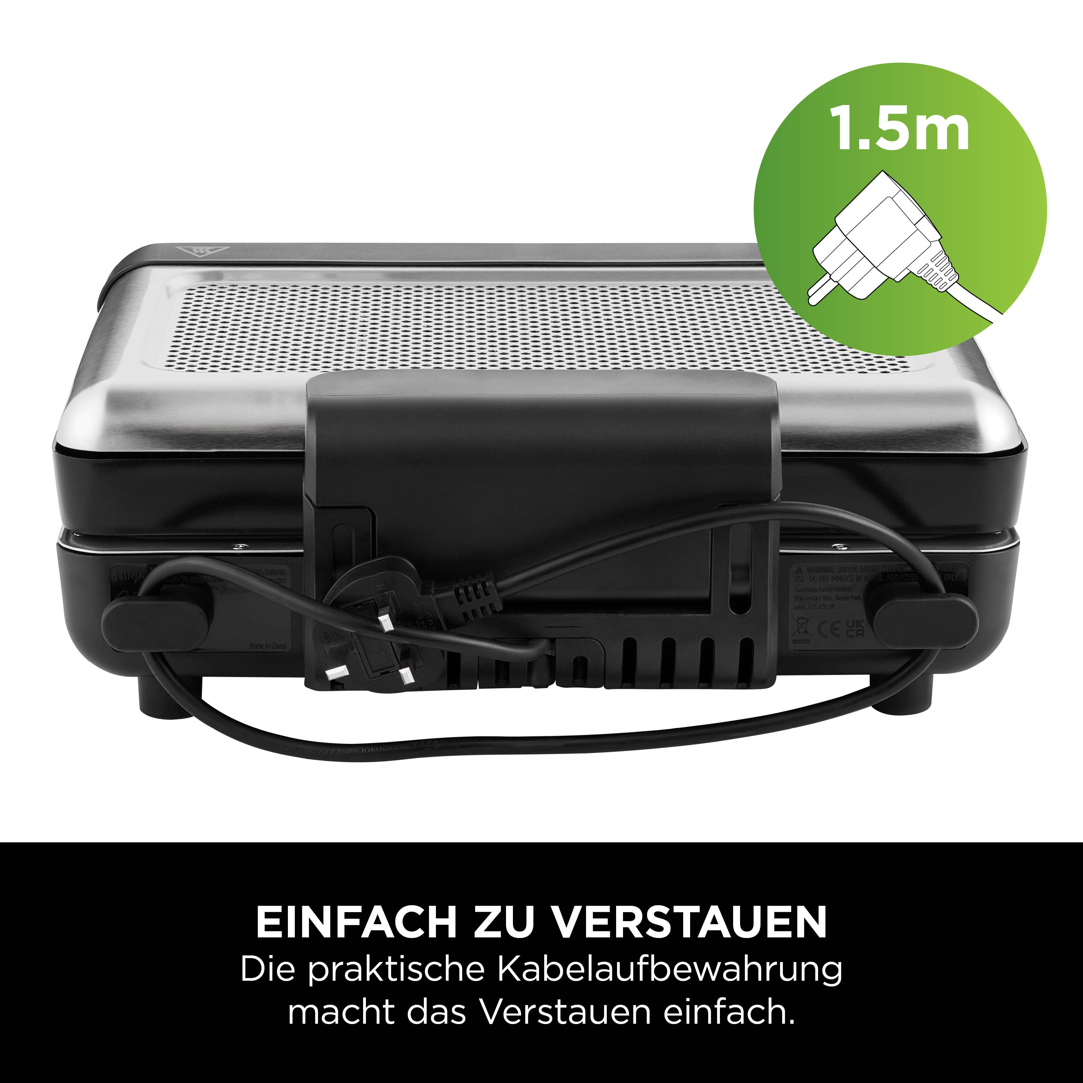NINJA Elektrogrill Sizzle Grillplatte und Plancha GR101EU, 1450 W, Teppanyakigrill