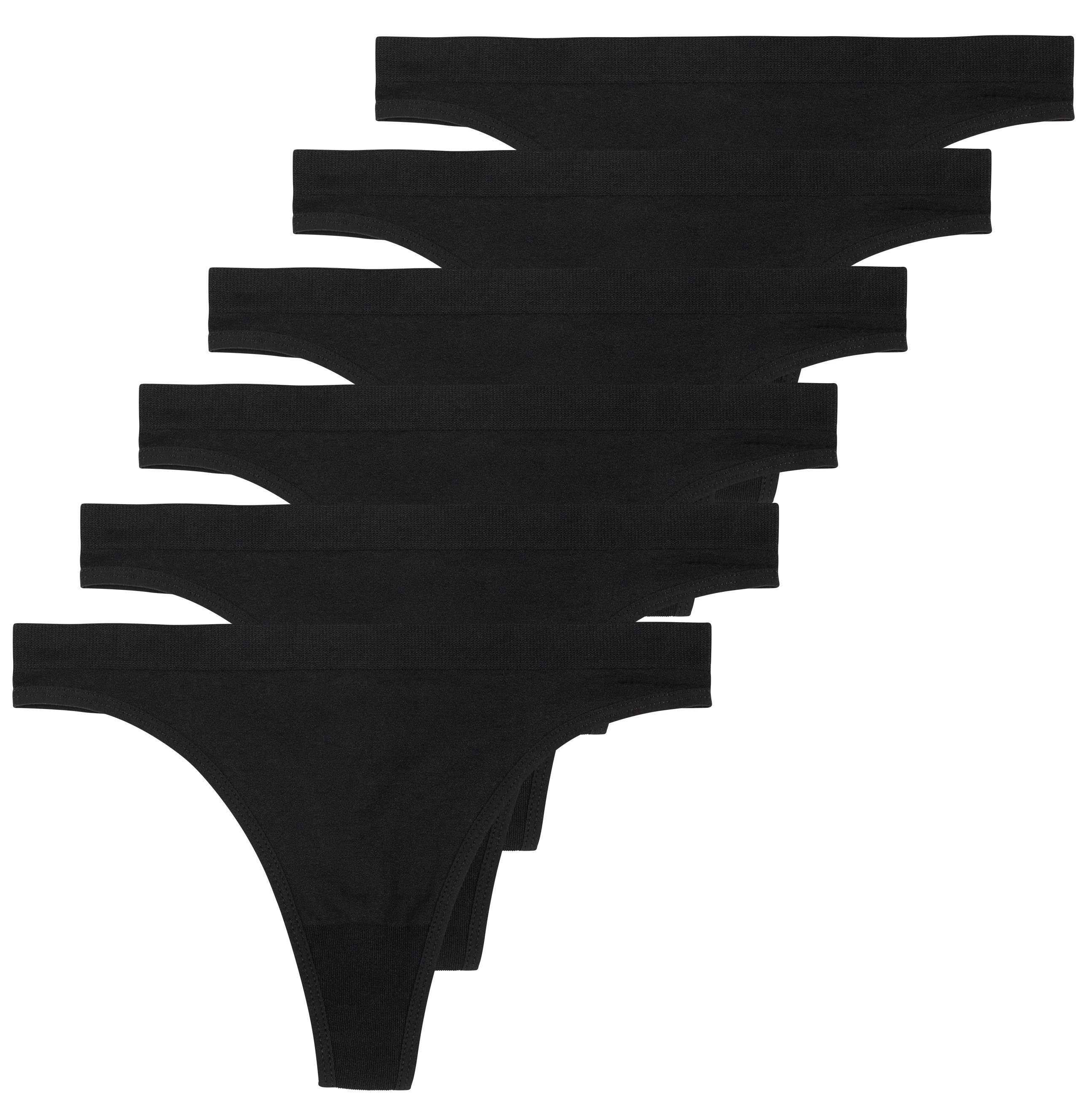 aus String schwarz Yenita® Microfaserqualität (6-St) weicher
