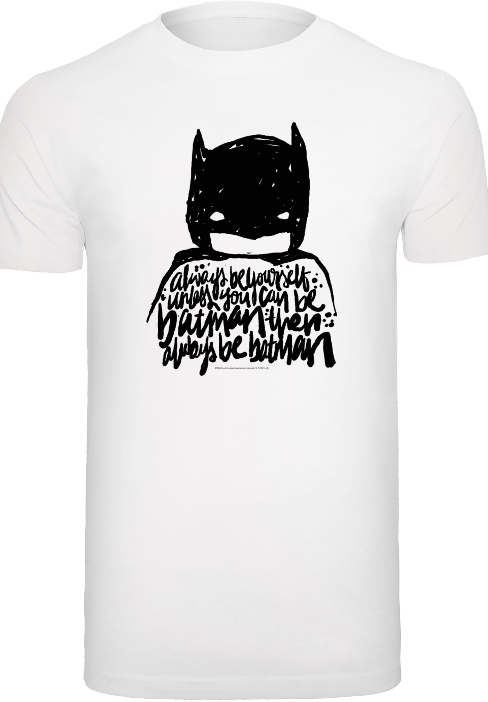 T-Shirt Always Batman weiß Yourself Comics Be F4NT4STIC DC Print