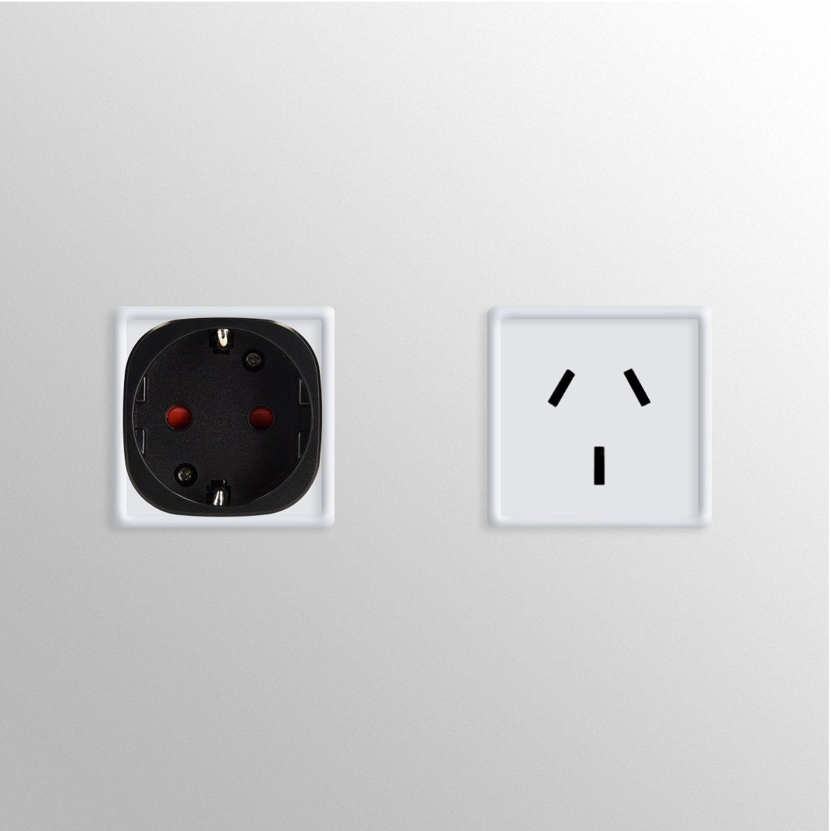 kwmobile 2x Reiseadapter Australien Typ-I - Schuko zu Typ I Steckdose Adapter, 4.50 cm