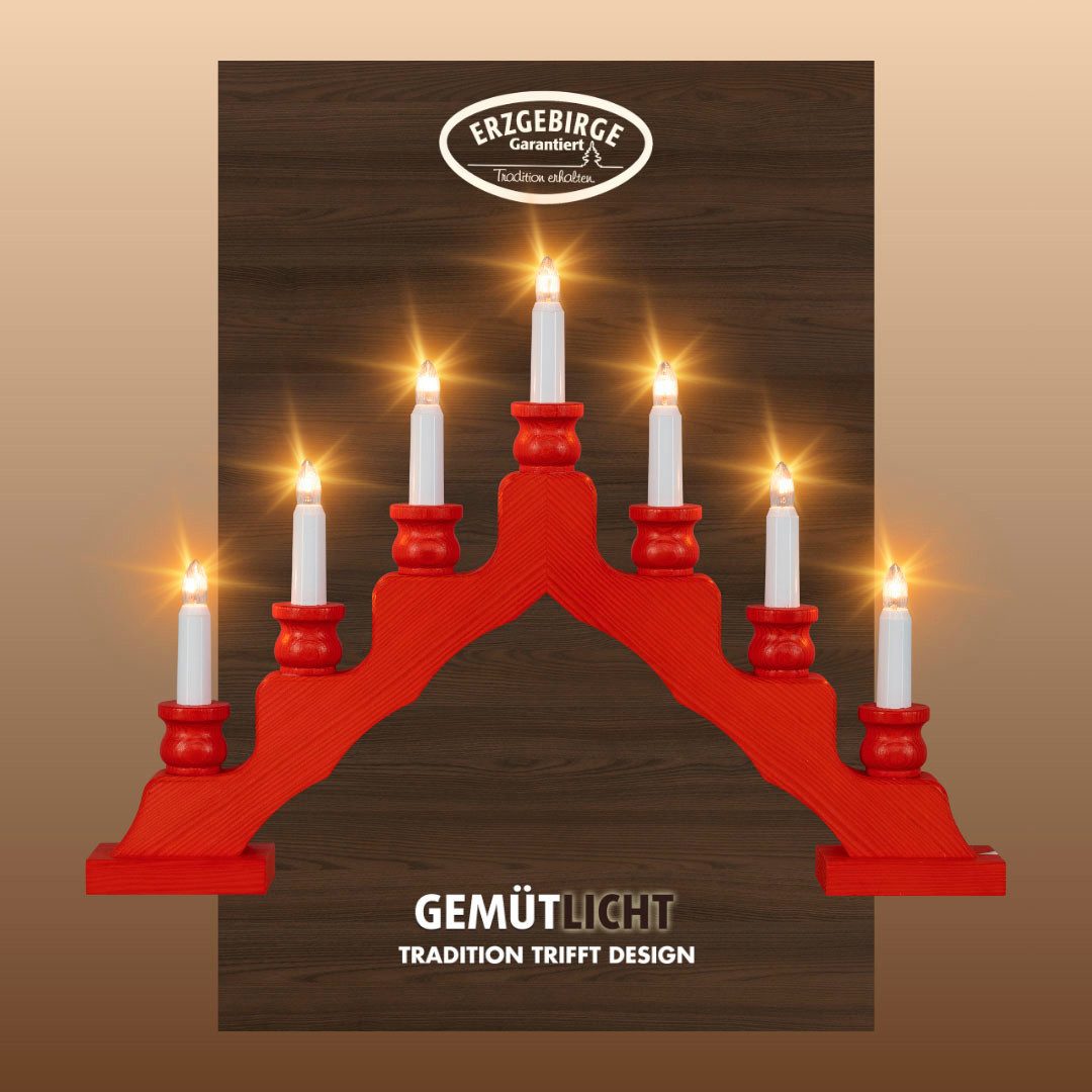Weigla LED Lichterbogen Schwede, Made in Germany (1-tlg), 7-flammig