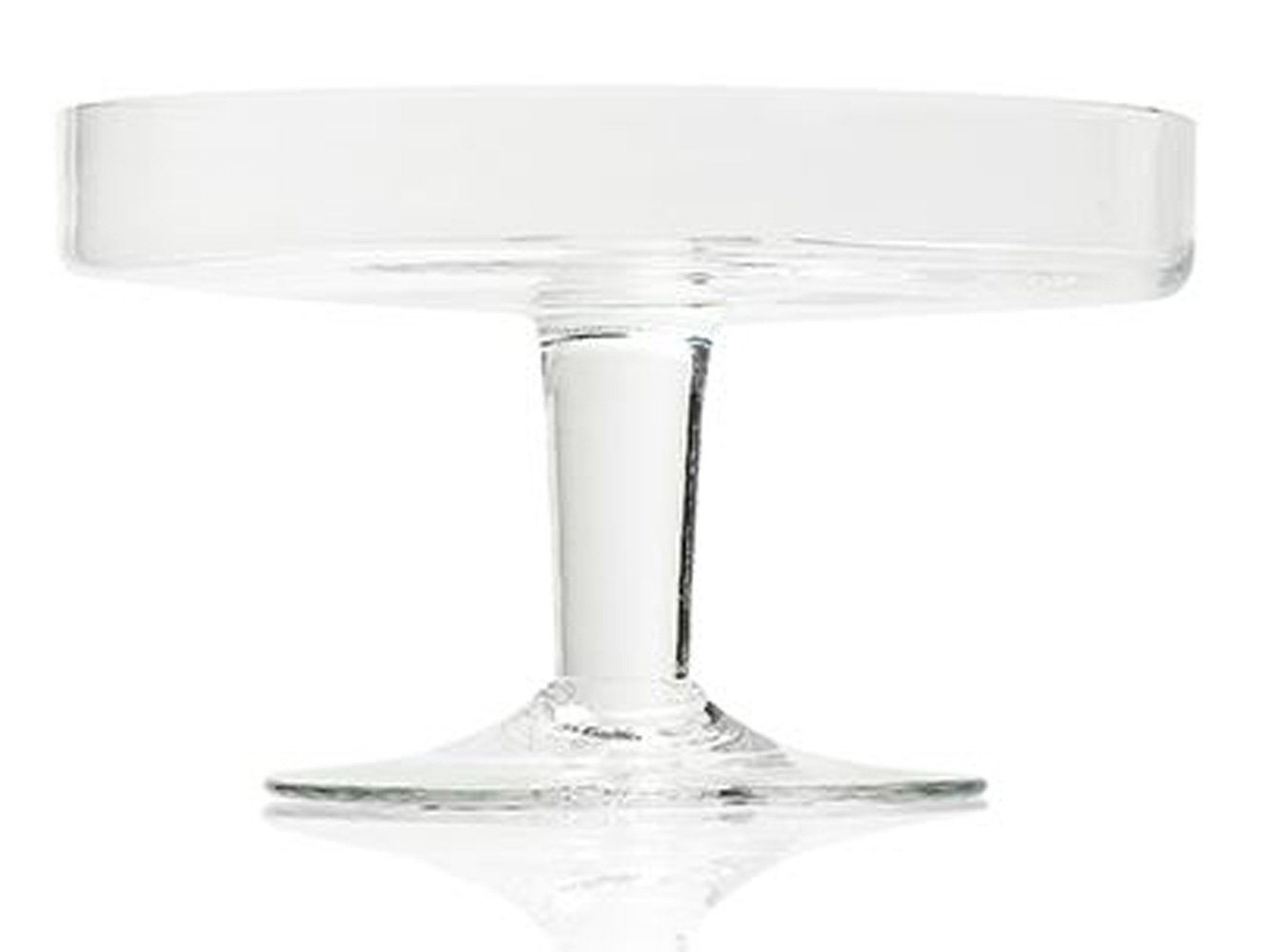Annimuck Tortenplatte Tortenplatte Glas klar Teller auf Fuss D22 H9,5 cm