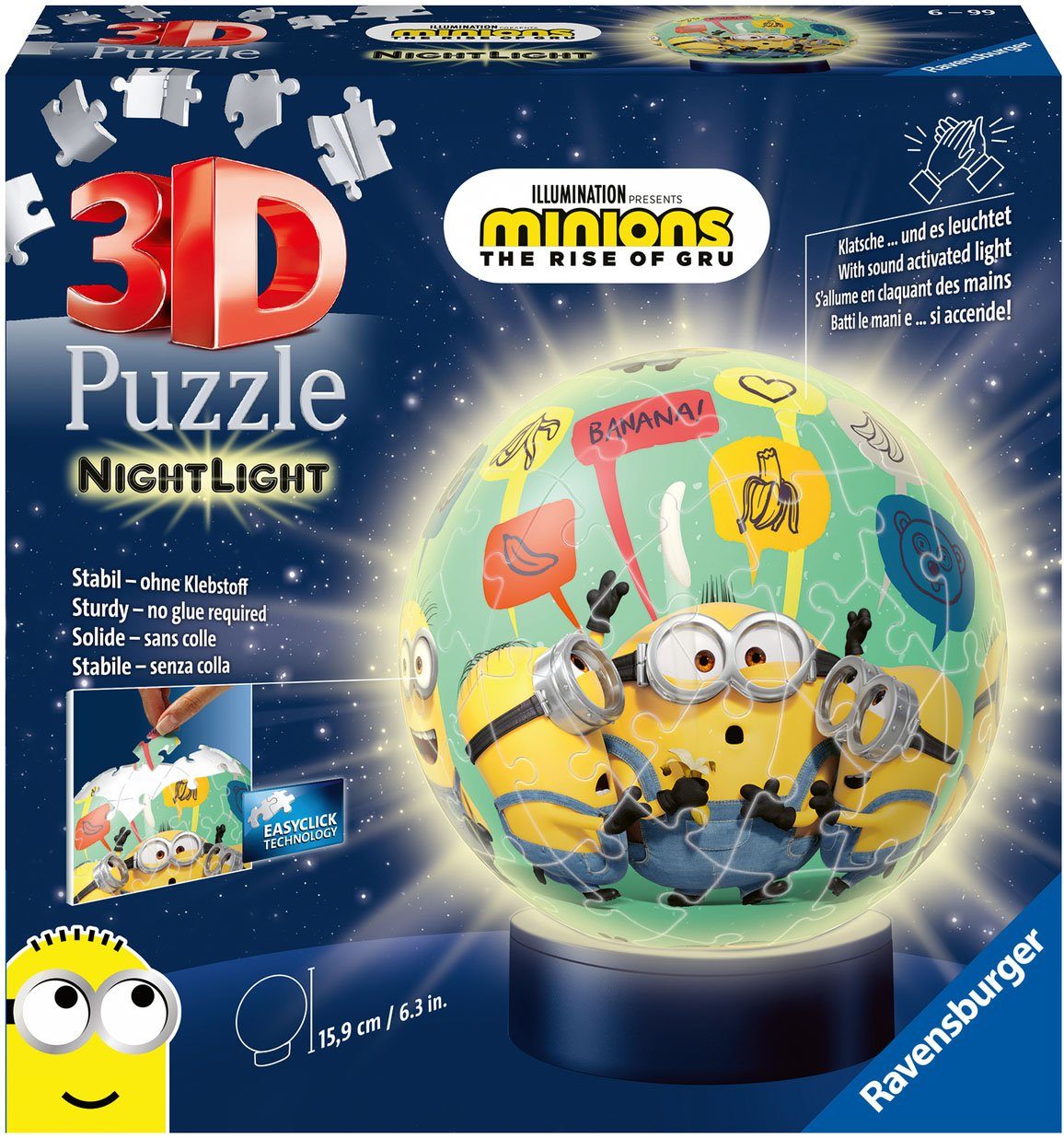 Image of Puzzle Nachtlicht - Minions 2, 72 Teile