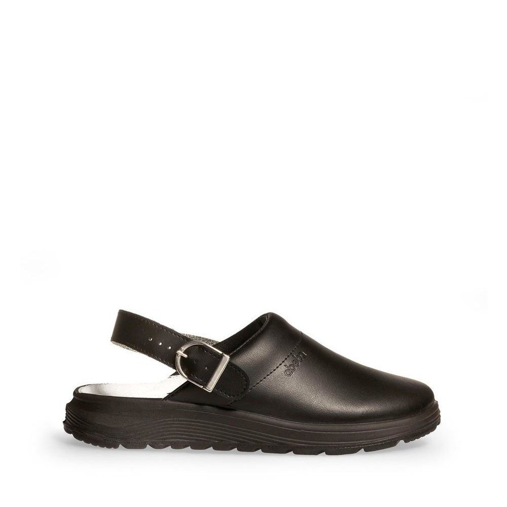 Abeba Berufs-Clog Active – Glattleder Schnalle OB Src Clog