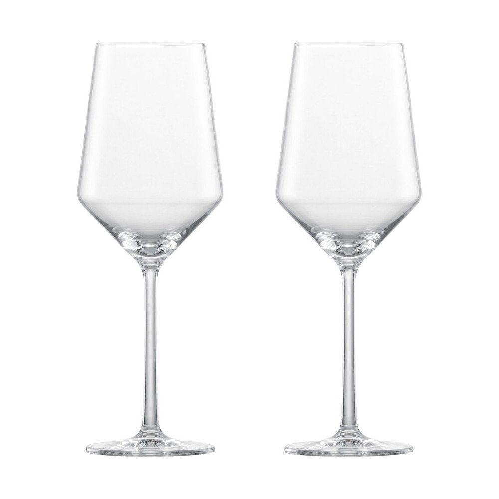 Zwiesel Glas Weißweinglas Sauvignon-Weißweinglas 2er-Set Pure, 1-tlg., Glas, 400ml, Tritan-Kristallglas, spülmaschinenfest, Antihaft