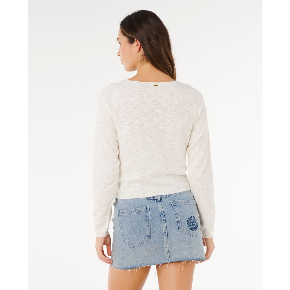 Rip Curl Outdoorbluse Pacific Knit Cardi Stilvolle Strickjacke mit funktionalem Kordelzug und surftauglichem