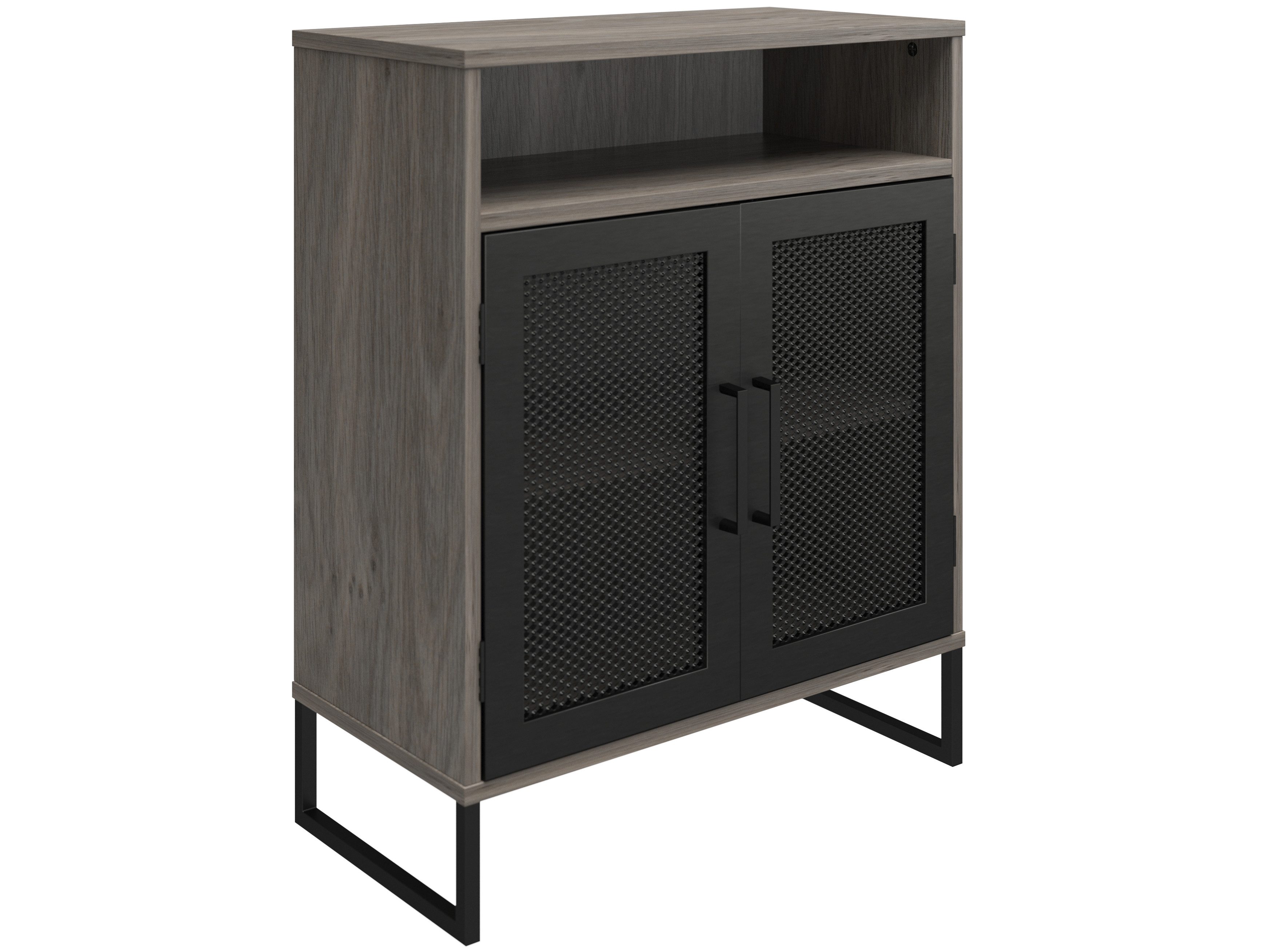 loft24 Mehrzweckschrank Palle Schrank, 2 Türen, Metall, Holzoptik, Breite 61 cm