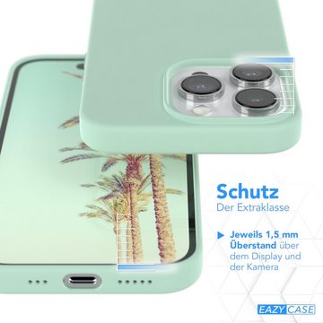 EAZY CASE Handyhülle Silikonhülle mit MagSafe für Apple iPhone 14 Pro 6,1 Zoll, Silikon Schutzhülle mit Kameraschutz TPU Hülle Slimcover Mint Grün