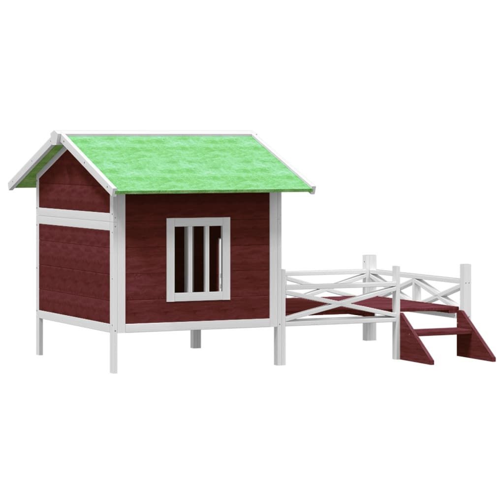 vidaXL Hundehütte, Hundehaus Mokka 159x120x88,5 cm Massivholz Kiefer