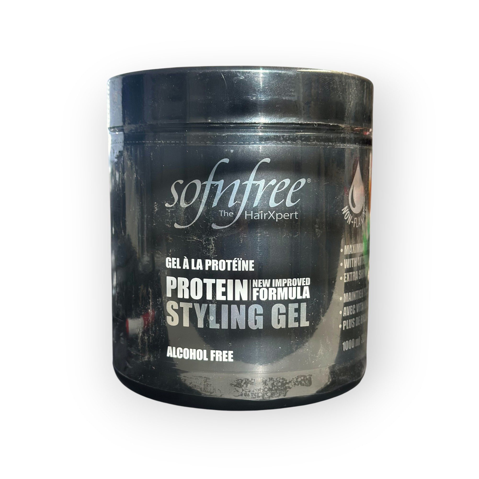 Sofn'free Haargel SNF Proteïn Styling Gel Extra Hold, Packung, proteinbasierte Pflege,keine Rückstände