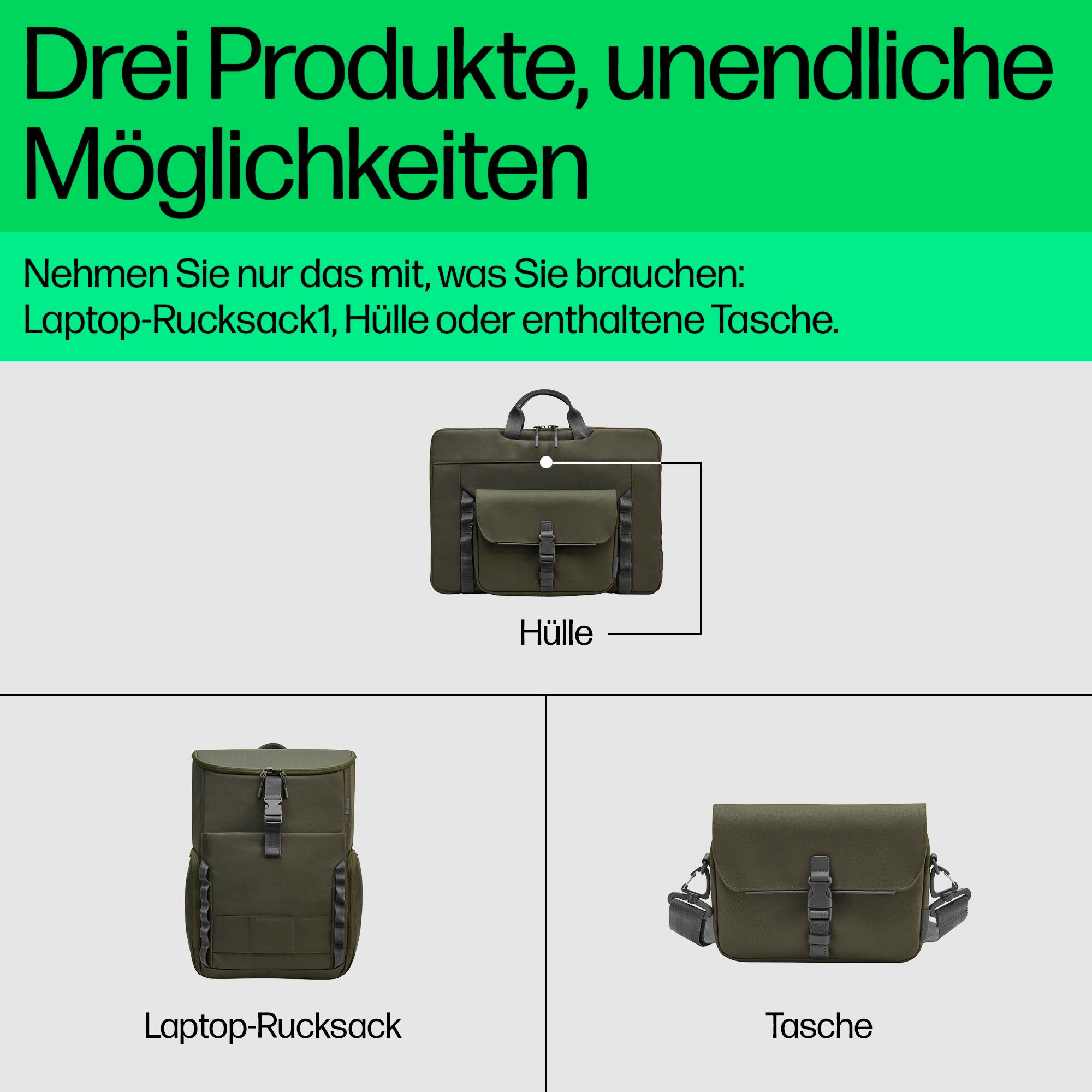 HP Notebook-Rucksack 15,6 Zoll Modularer
