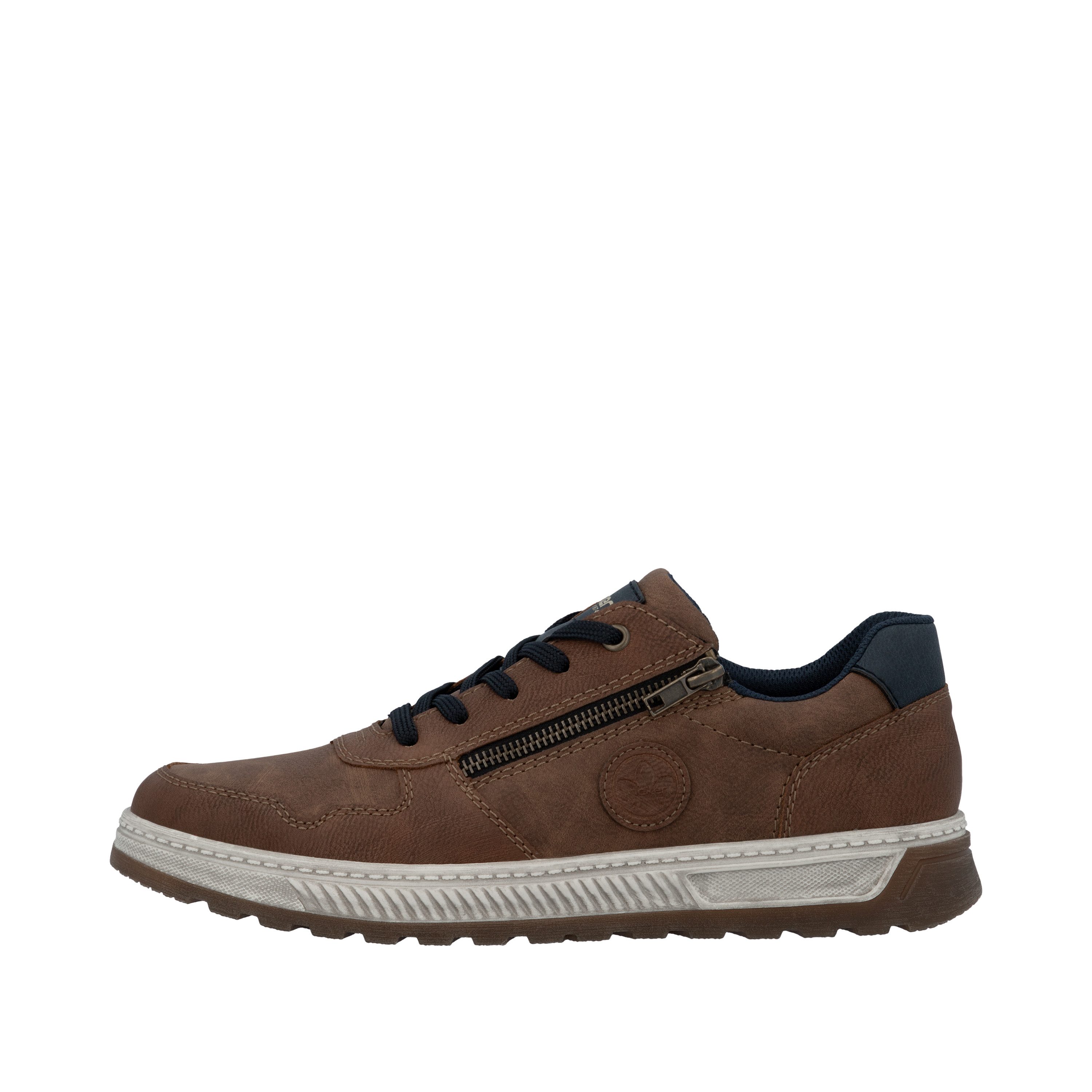 Rieker Sneaker Freizeitschuh, Halbschuh, Schnürschuh mit Kontrastbesatz