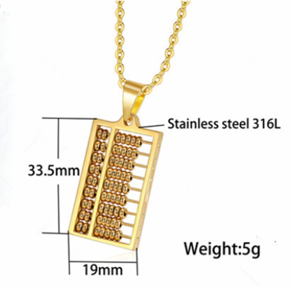 Bead Edelstahl-Halskette, Charm-Ketten-Set Kettenlänge: 55cm, Haiaveng Toggle Abakus-Anhänger-Halskette, Halskette