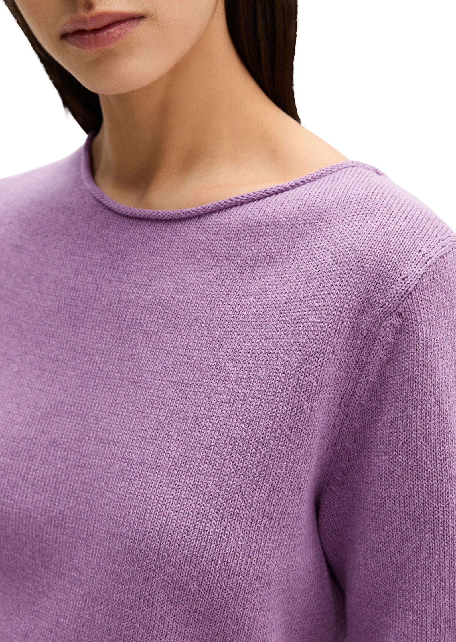 Marc O'Polo Strickpullover aus Organic Cotton-Leinen-Mix – Bild 4 von 5