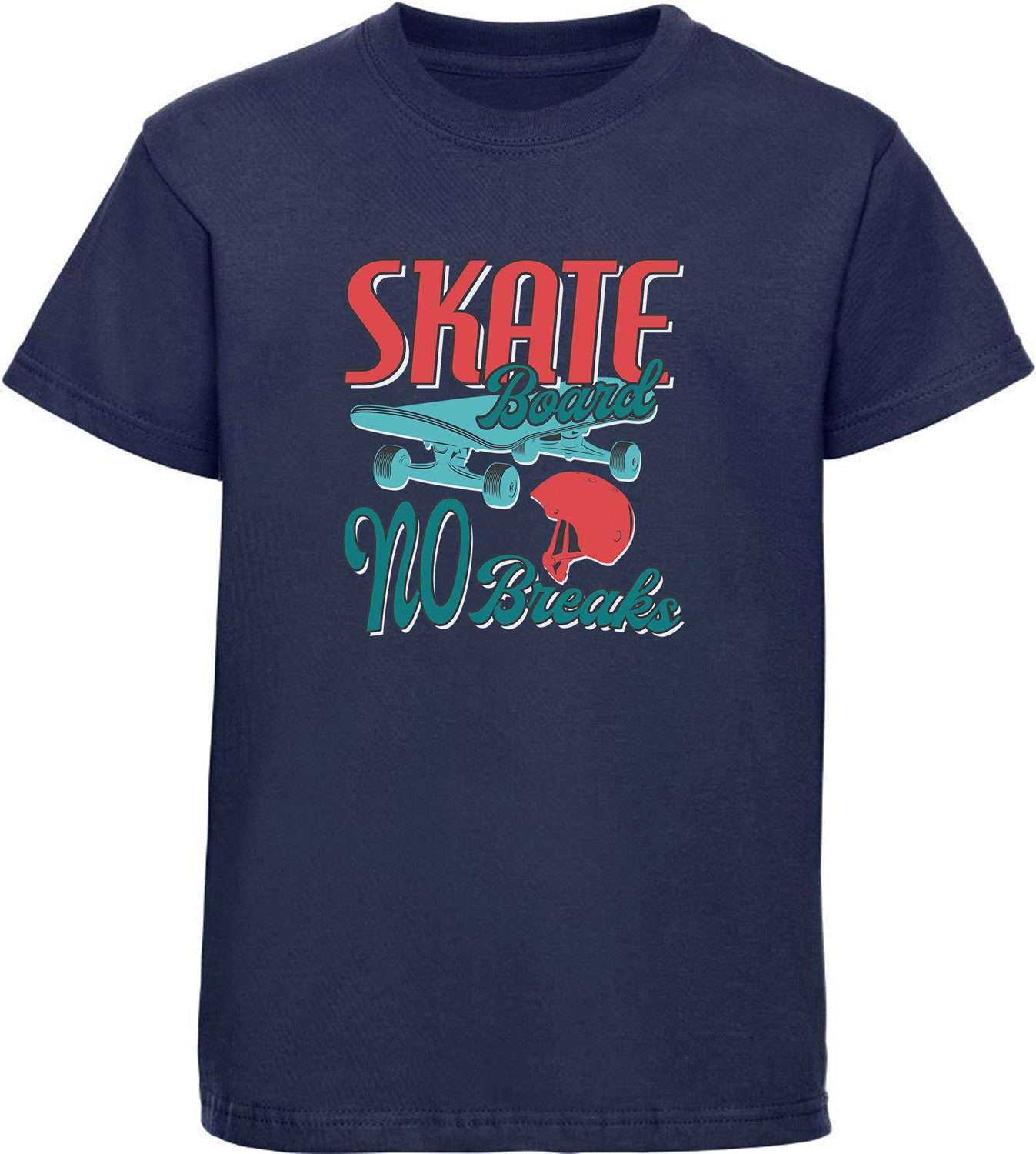 T-Shirt Kinder Print Shirt mit Skateboard no Breaks Aufdruck
