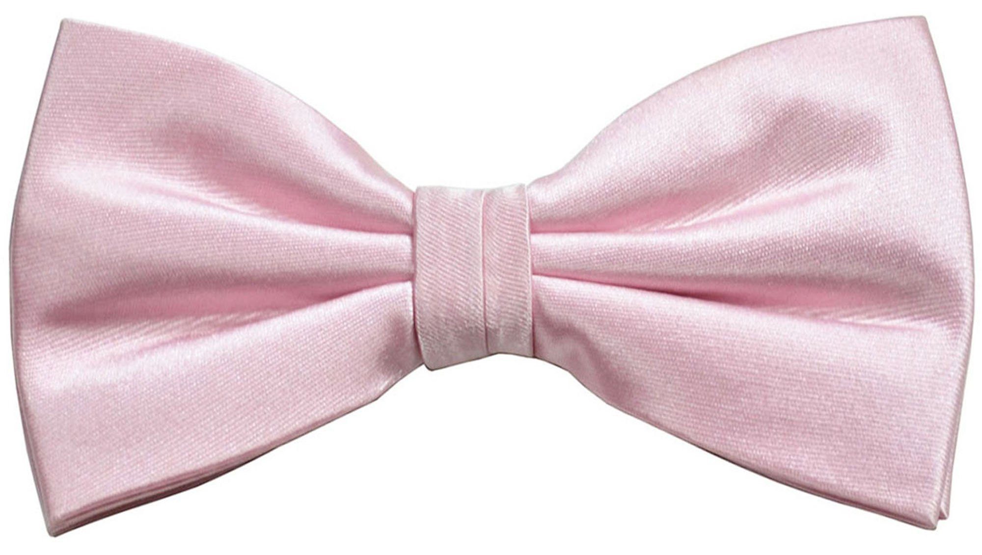Paul Malone Fliege Herren Schleife modern elegant uni satin einfarbig Fliege-922 (mit Karton), rosa pink
