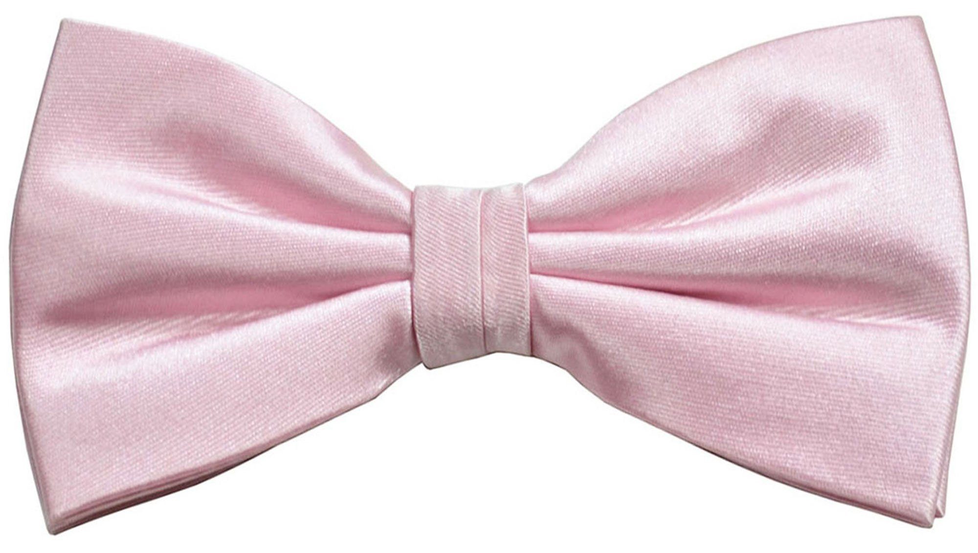 uni rosa satin elegant modern Schleife Fliege-922 (mit Herren pink Malone Karton), Paul Fliege einfarbig