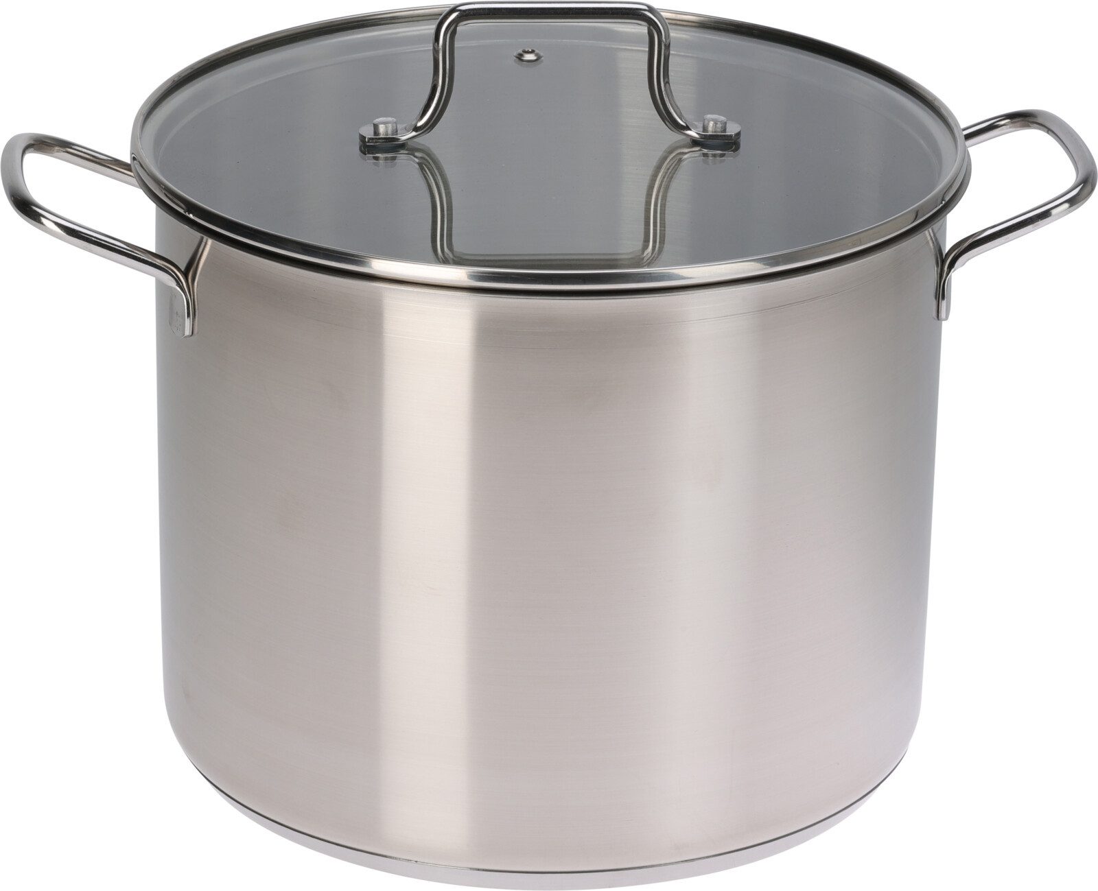 Koopman Kochtopf Topf Suppentopf Bratentopf Kochgeschirr Pfanne 8,4L Ø24cm Glasdeckel, Edelstahl (1-tlg), Edelstahl 201, alle Herdarten, 24x20cm, Spülmaschinenfest, Silber